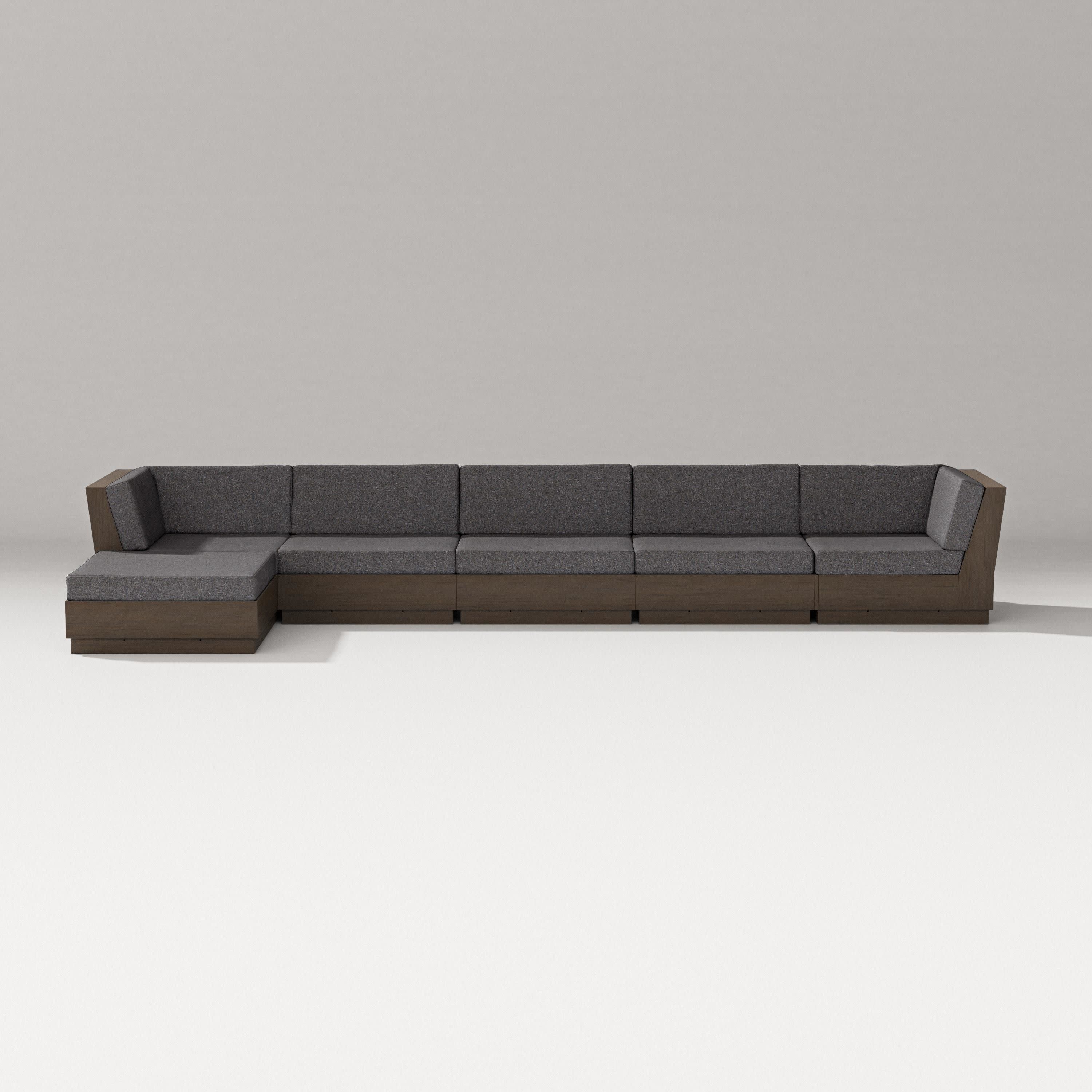 Elevate 6-Piece Chaise Sectional in Kona / Ash Charcoal
