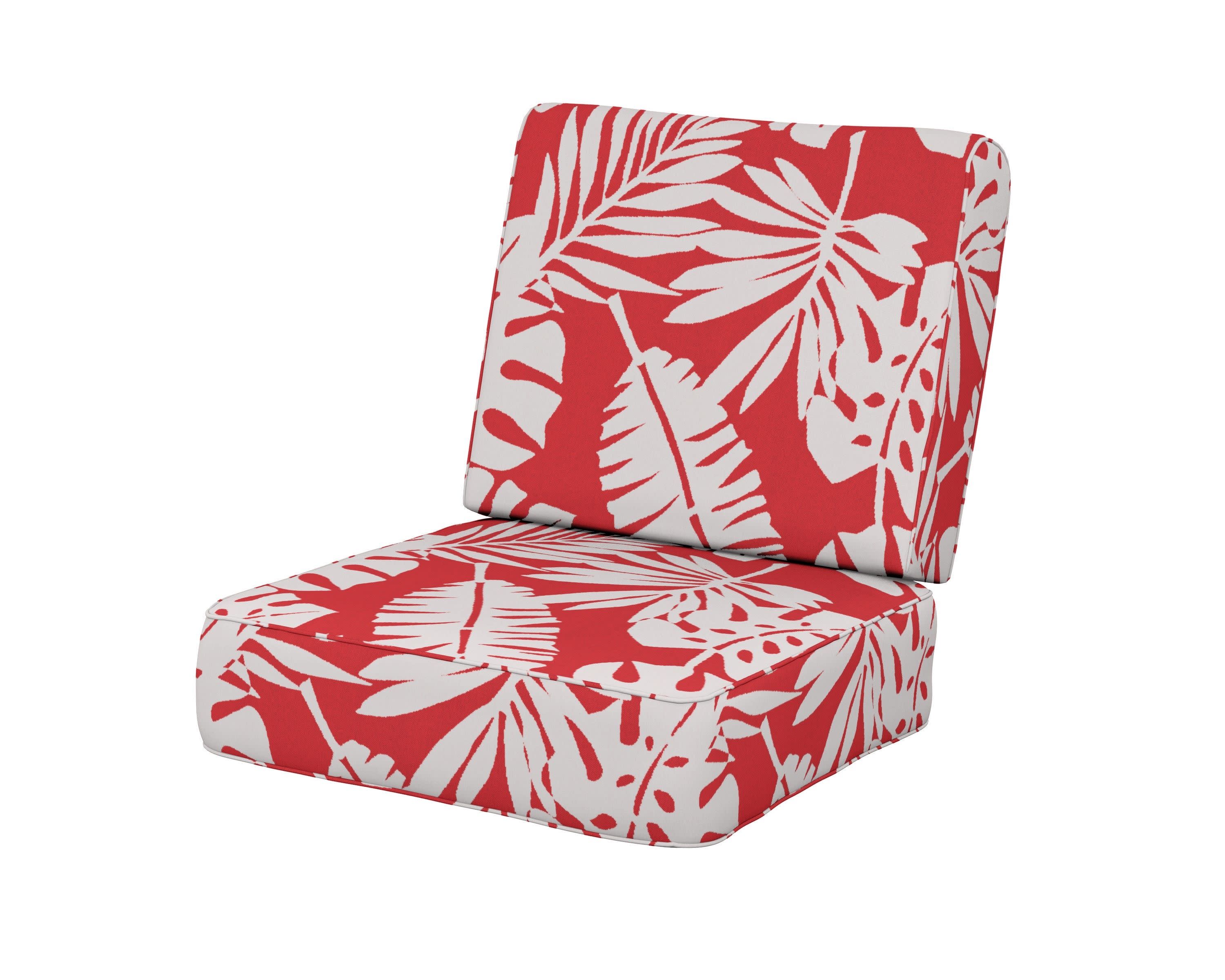Ateeva Harbour Seat and Back Cushion in Leaf Crimson