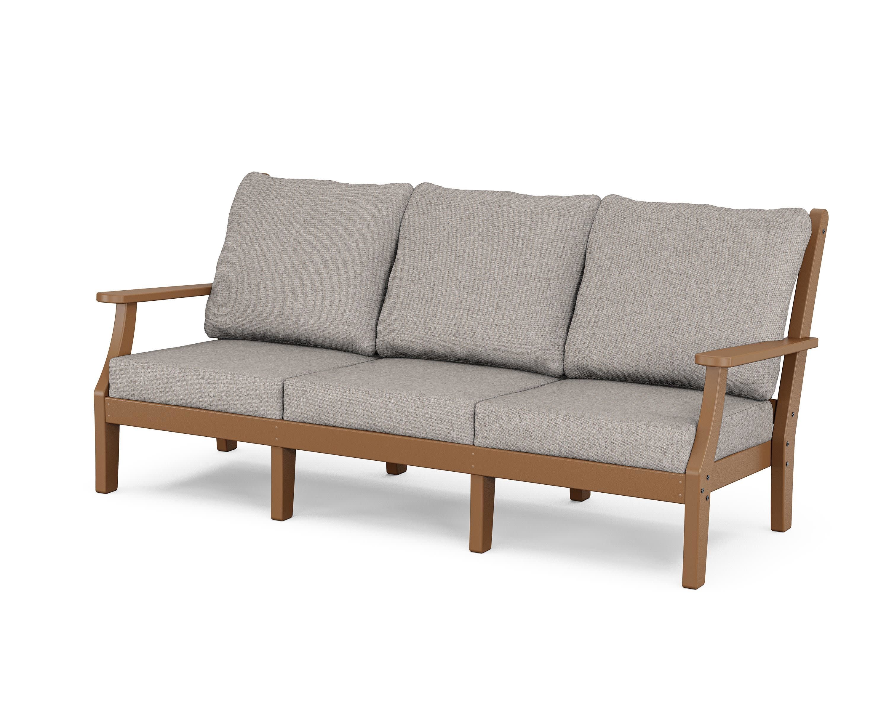 Wovendale Deep Seating Sofa in Teak / Weathered Tweed
