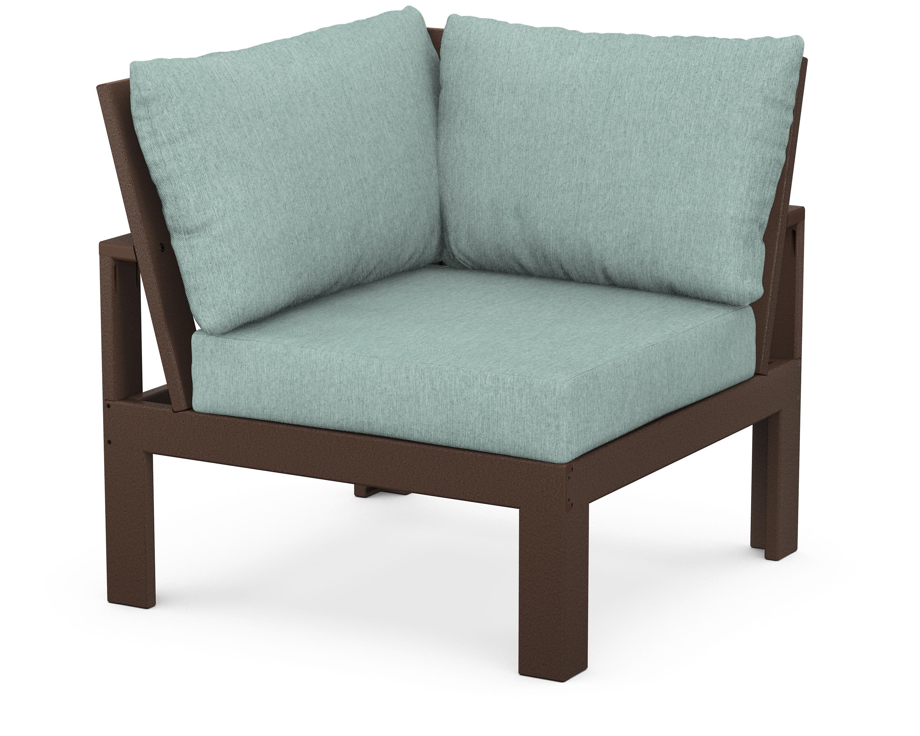 Modular Corner Chair in Mahogany / Glacier Spa