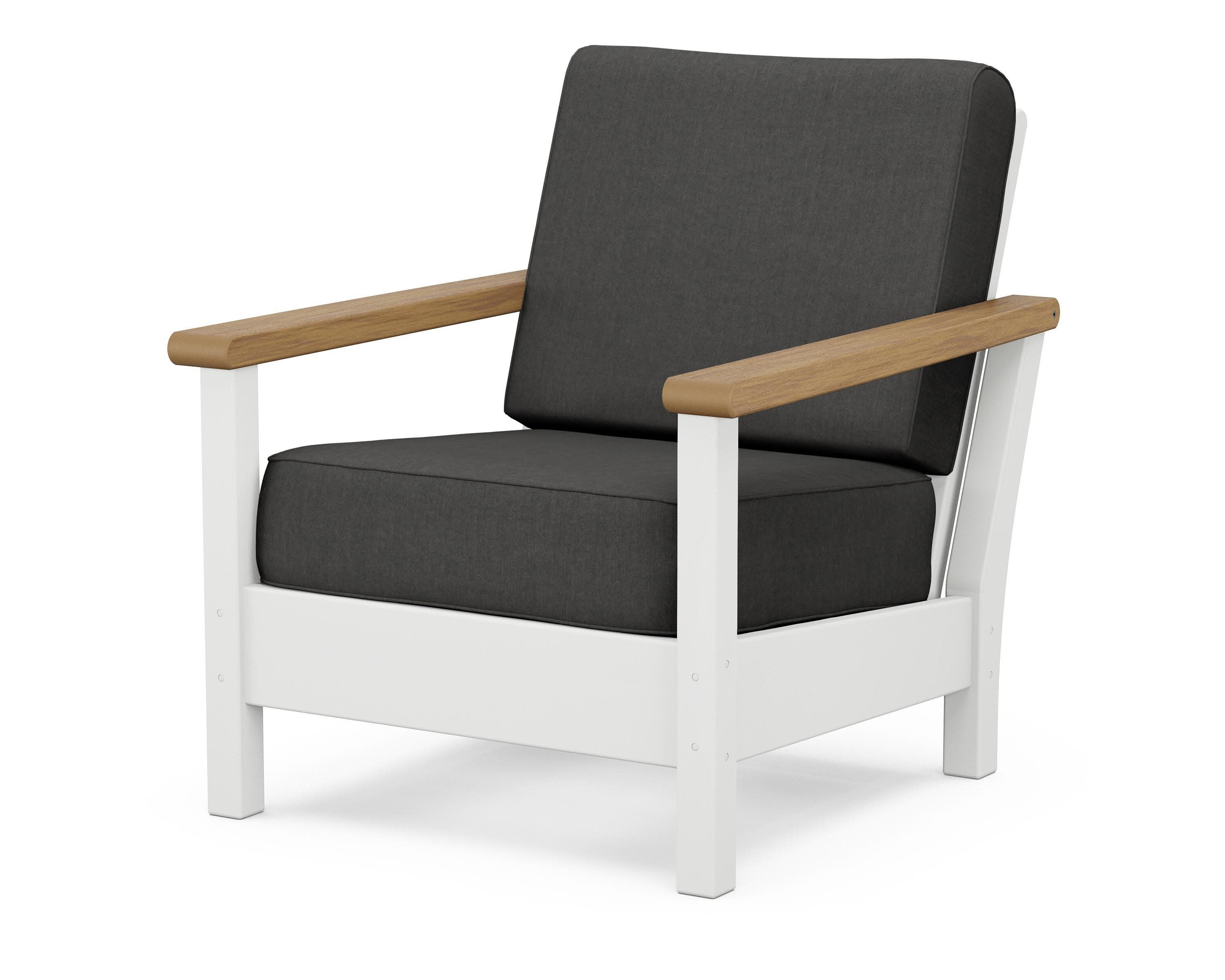 Harbour Deep Seating Chair in White / Natural / Spectrum Carbon
