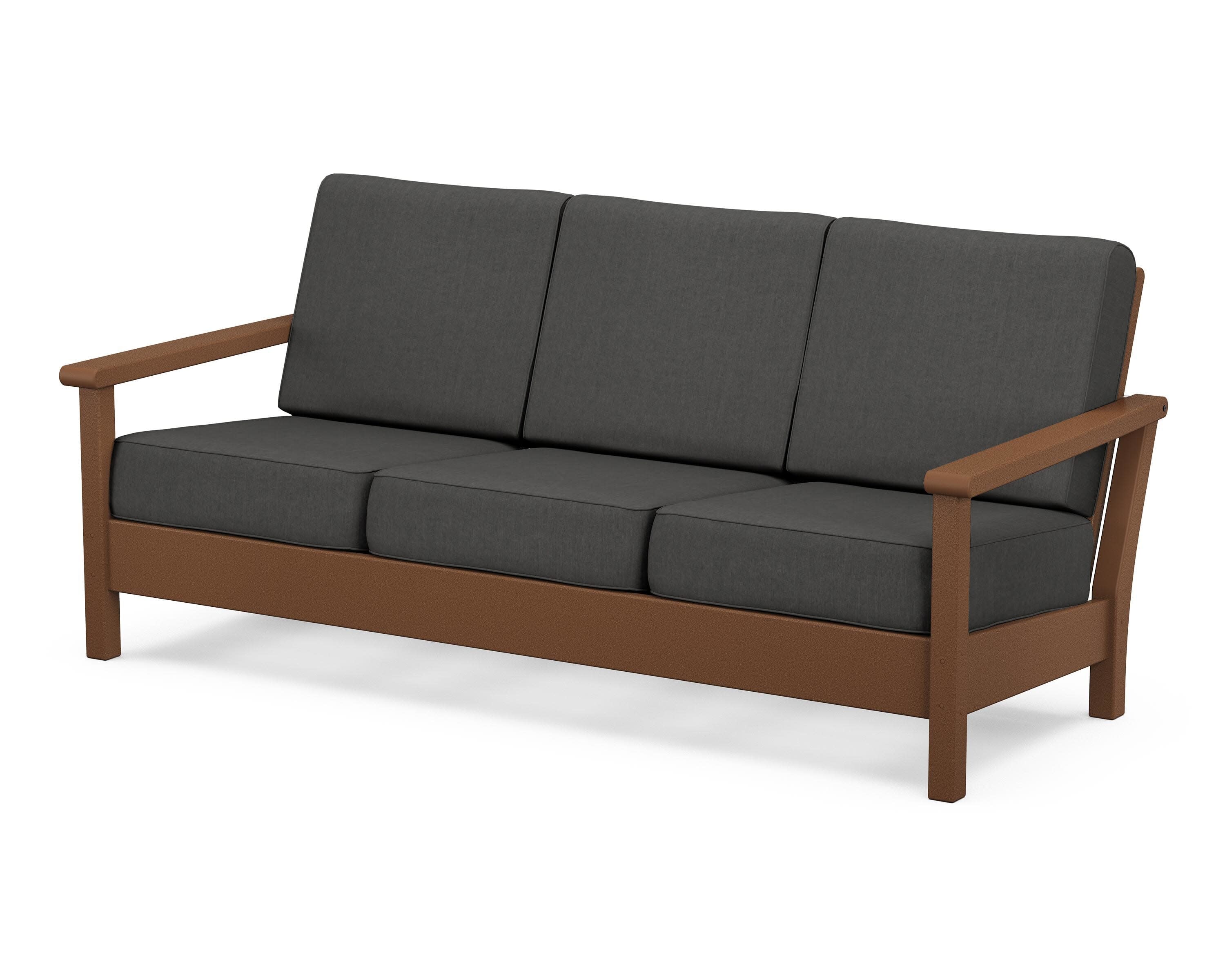 Harbour Deep Seating Sofa in Teak / Spectrum Carbon