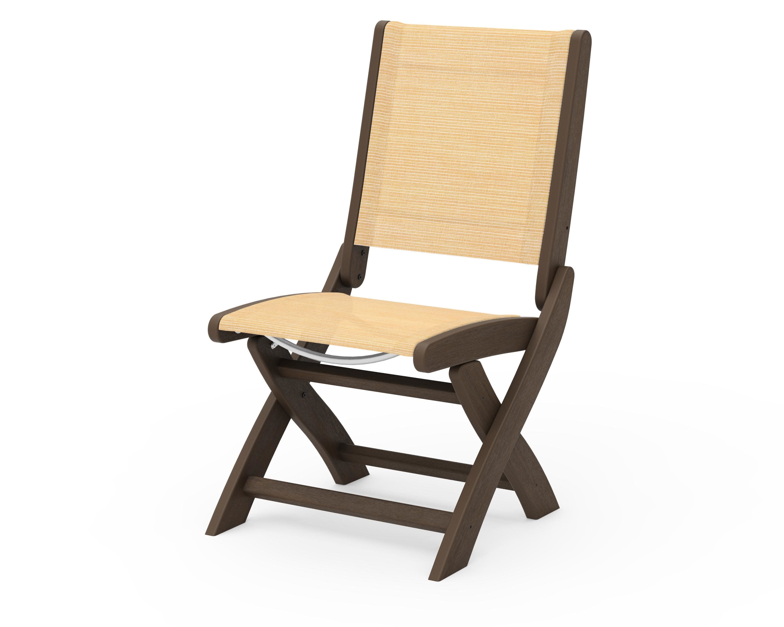 Coastal Folding Side Chair in Kona / Dupioni Apricot Sling