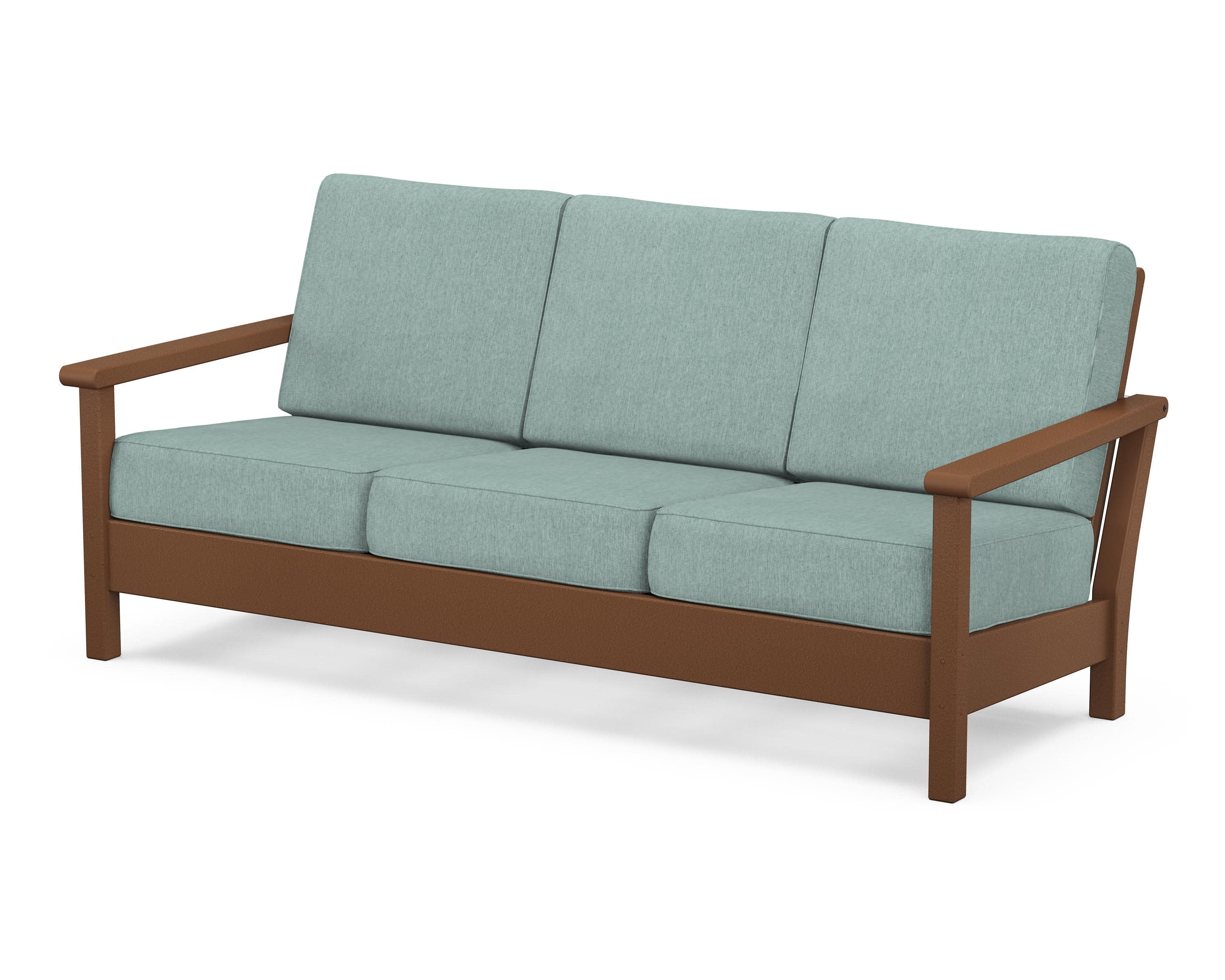 Harbour Deep Seating Sofa in Teak / Glacier Spa