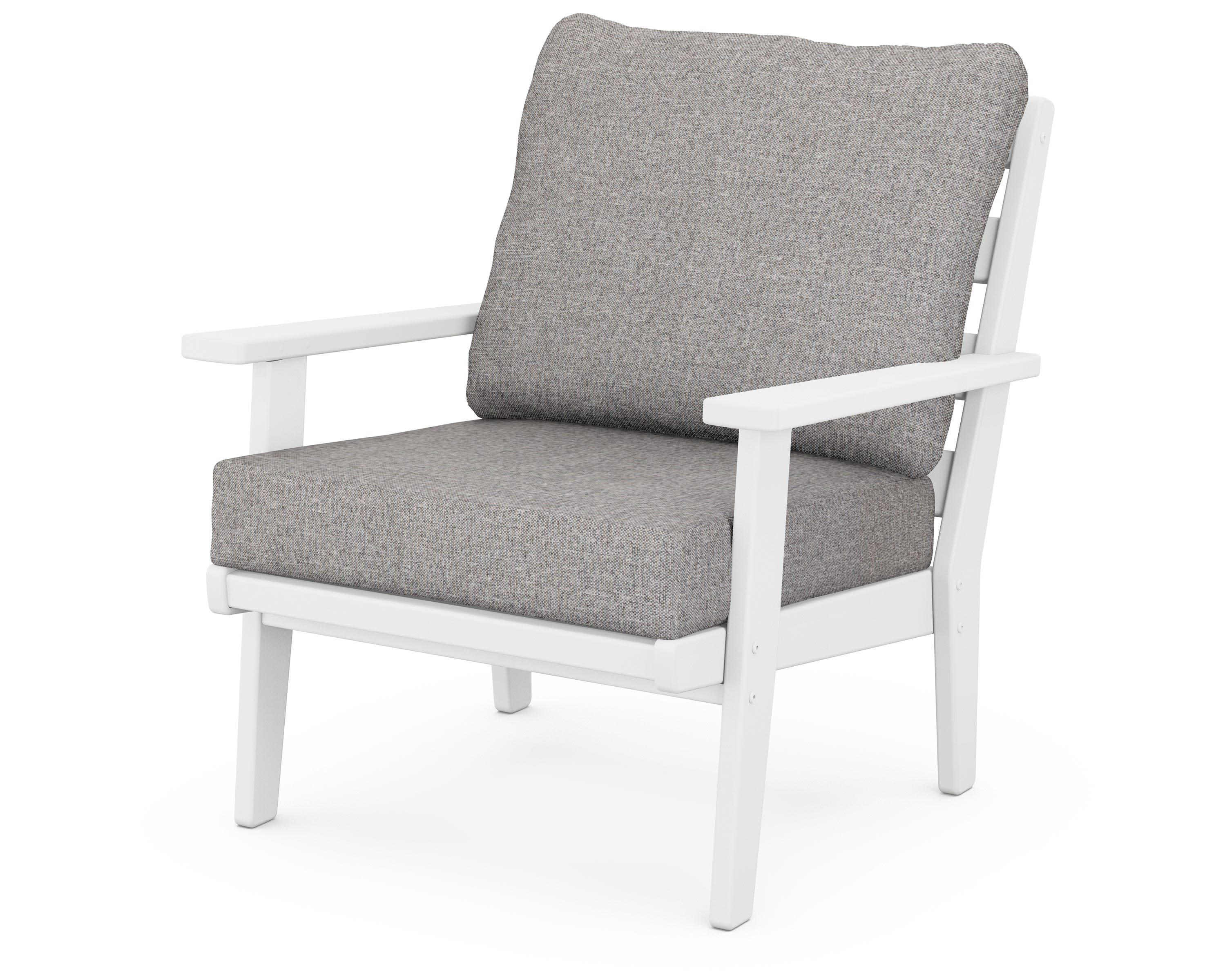 Grant Park Deep Seating Chair in White / Grey Mist