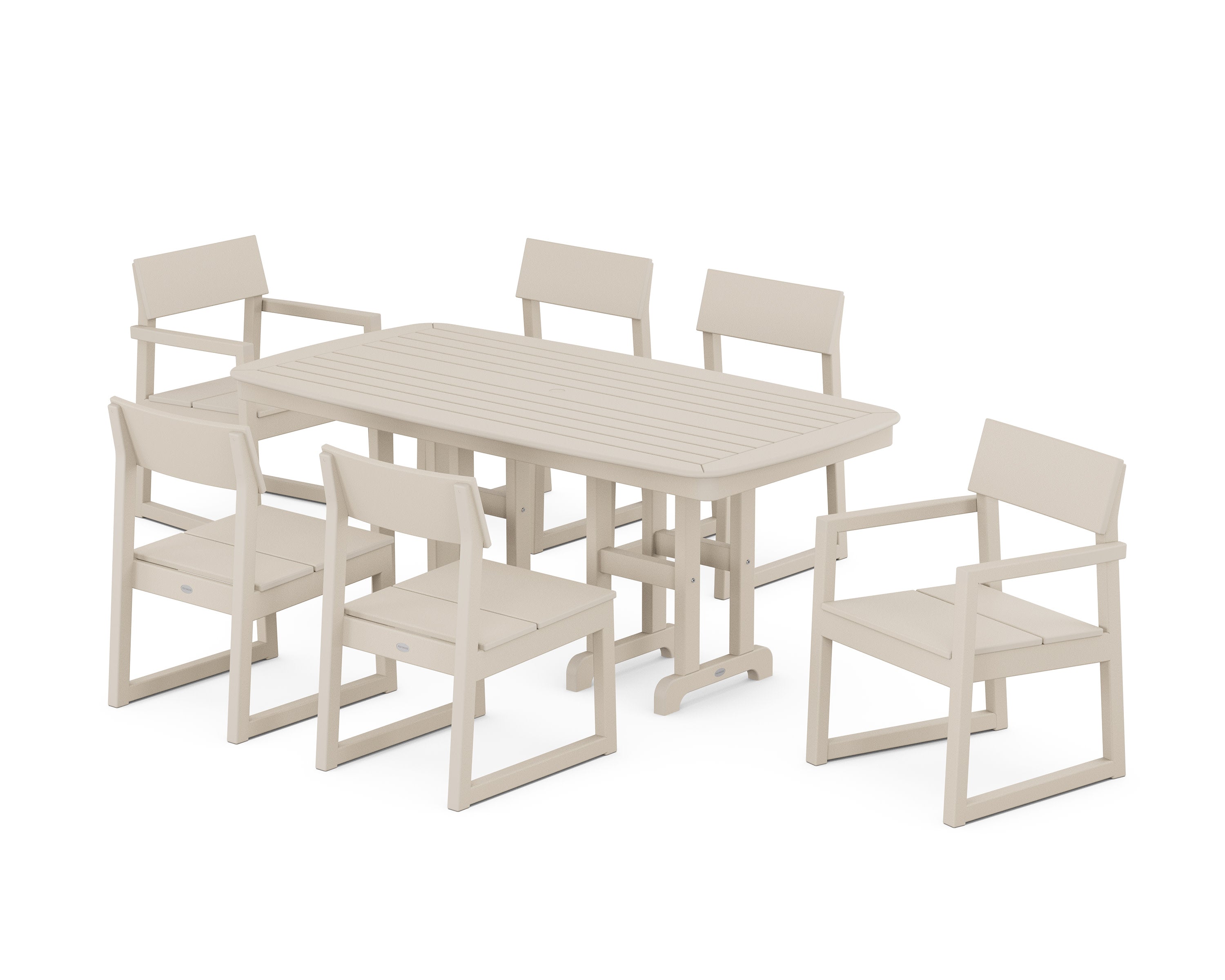 EDGE 7-Piece Dining Set in Sand