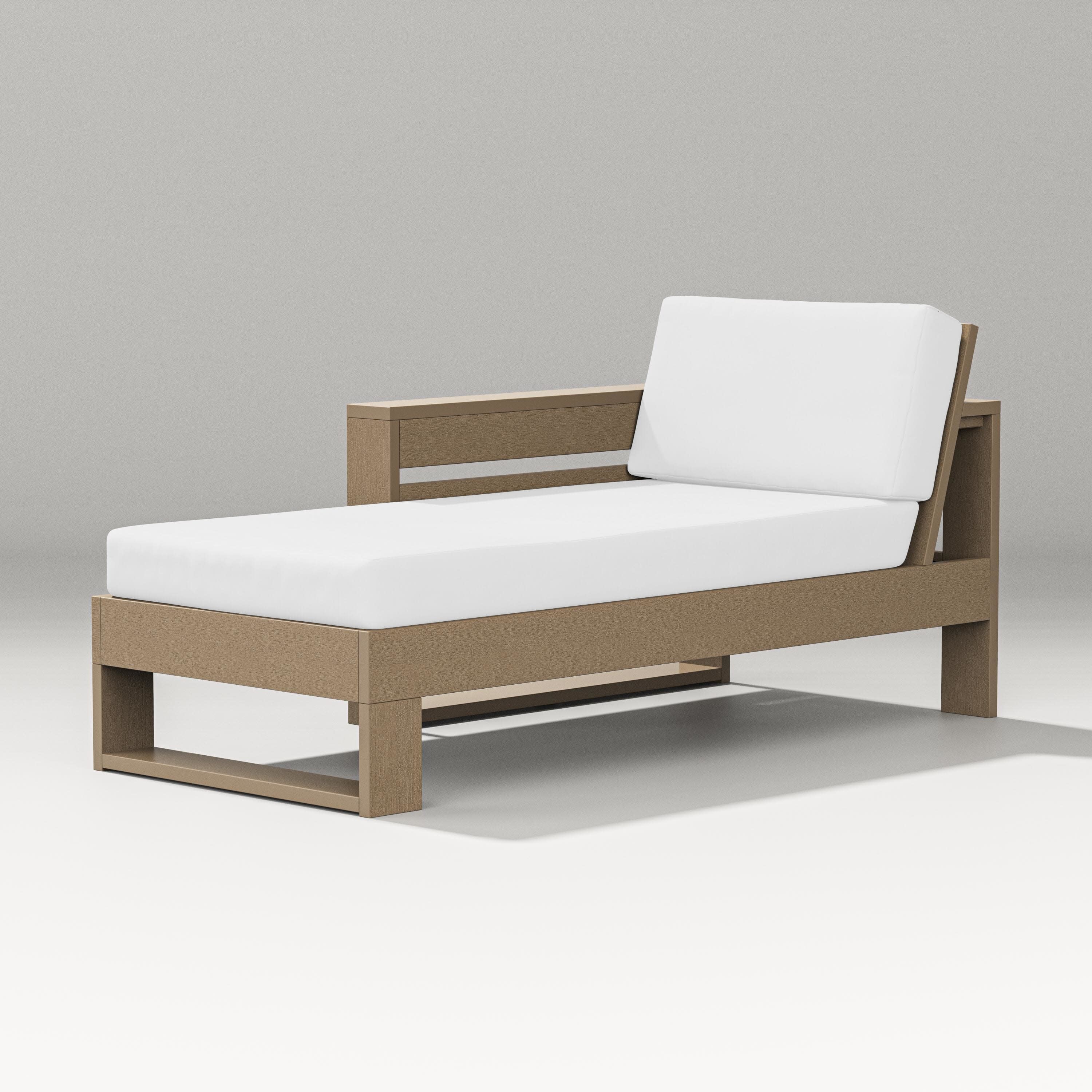 Latitude Modular Left Arm Chaise in Vintage Sahara / Natural