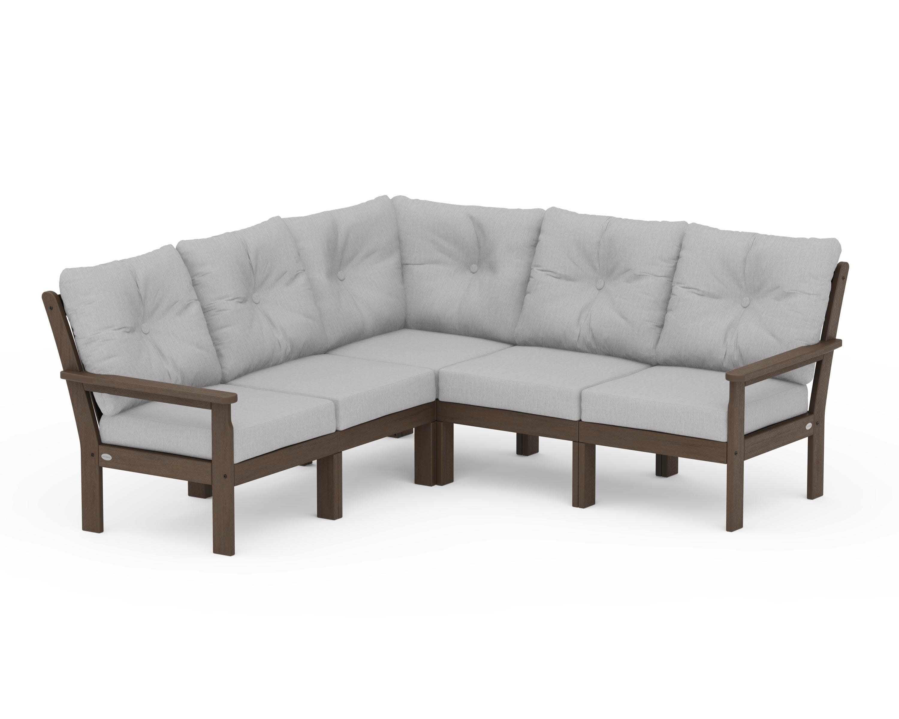 Vineyard 5-Piece Sectional in Kona / Granite