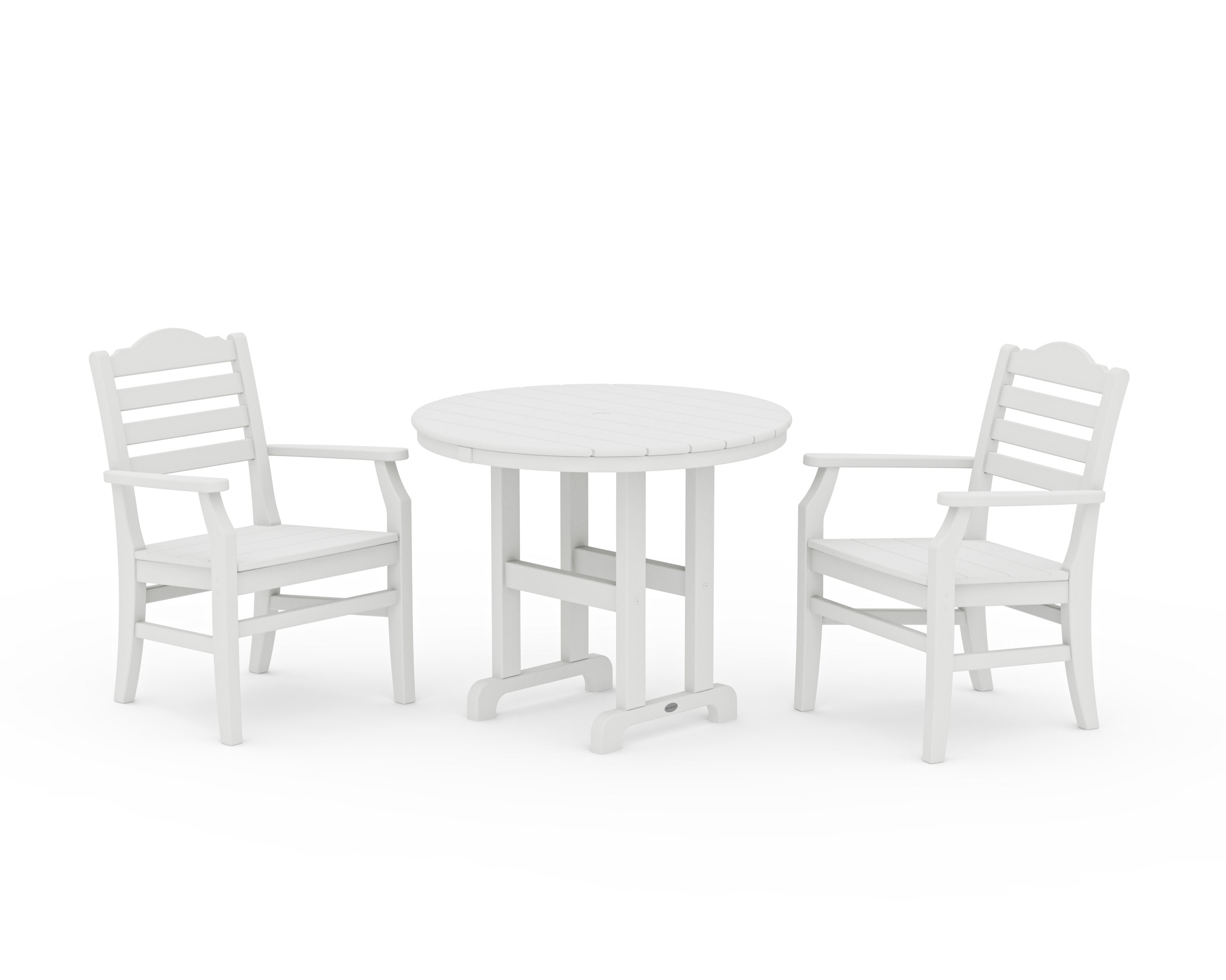 Savannah 3-Piece Farmhouse Dining Set in Vintage White