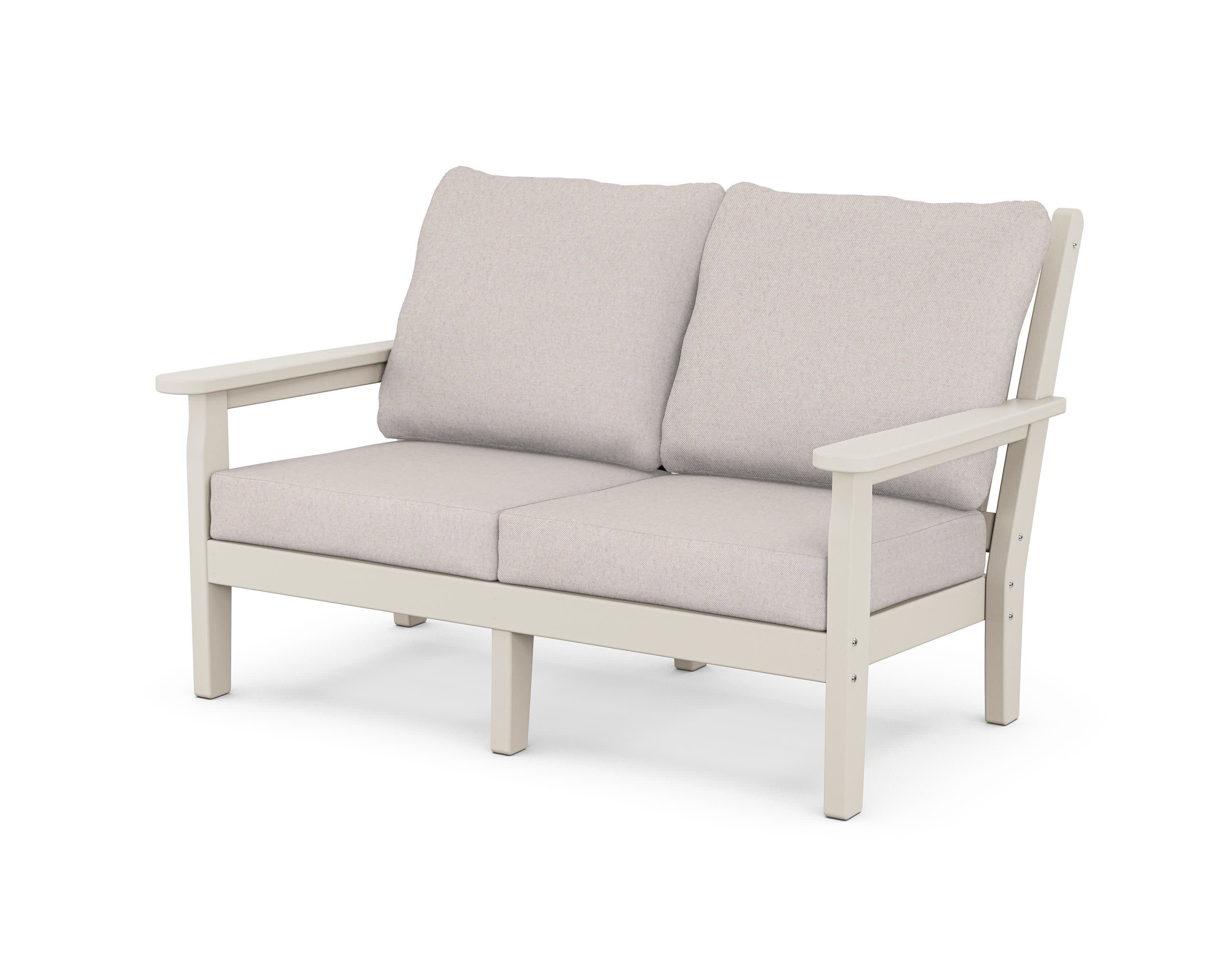 Chippendale Deep Seating Loveseat in Sand / Dune Burlap