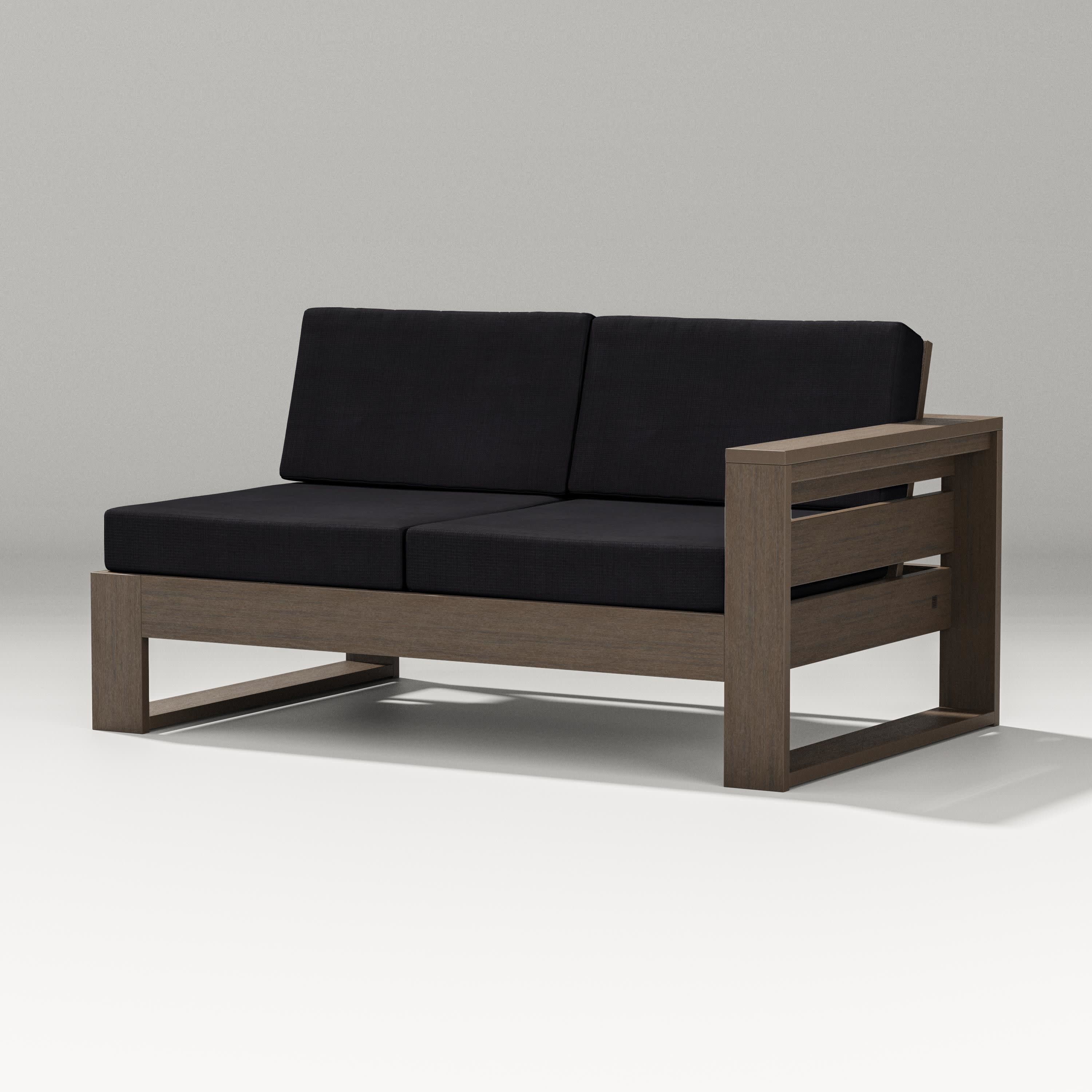 Latitude Modular Right Arm Loveseat in Kona / Midnight Linen