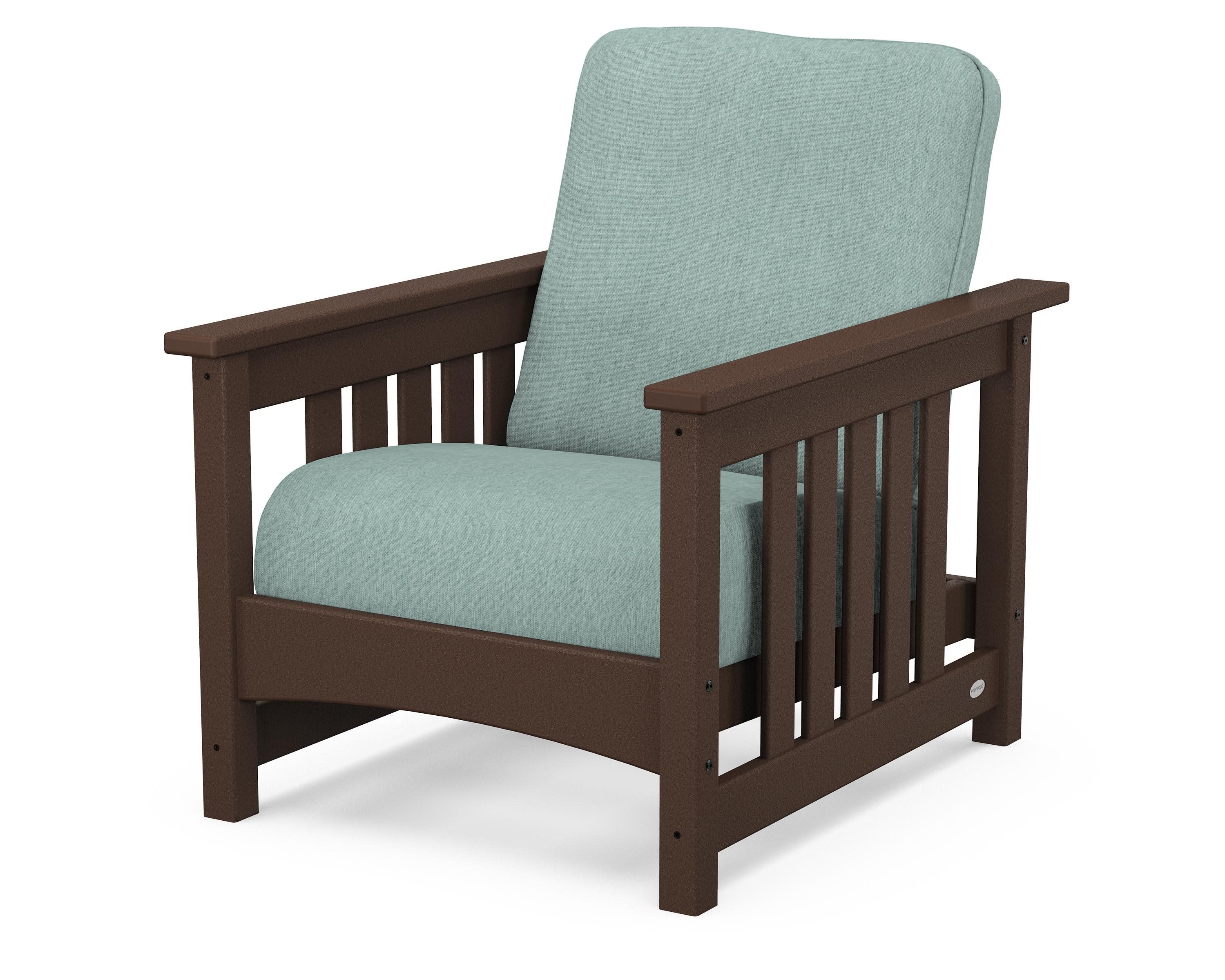 Club Mission Chair in Mahogany / Glacier Spa