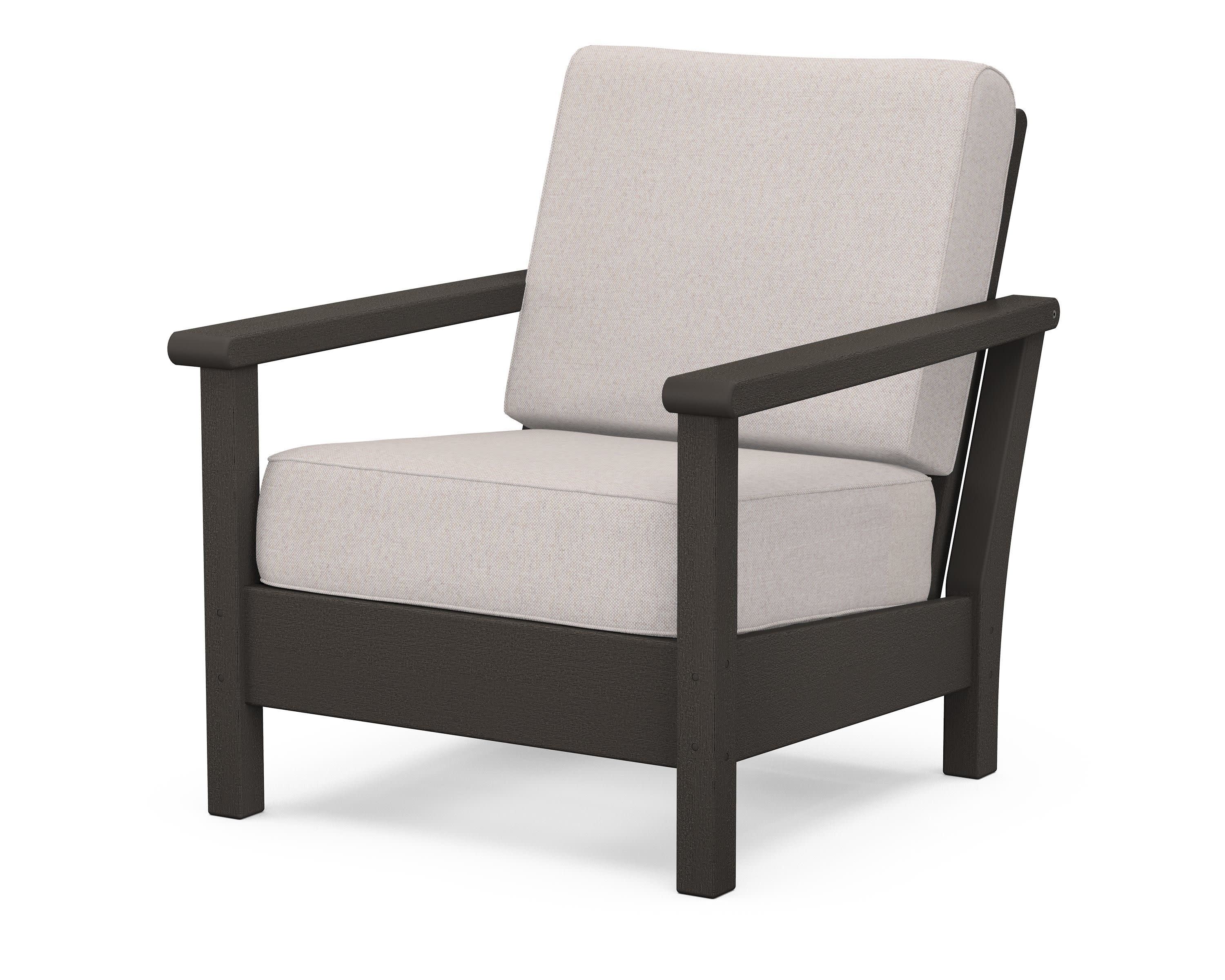 Harbour Deep Seating Chair in Vintage Coffee / Dune Burlap