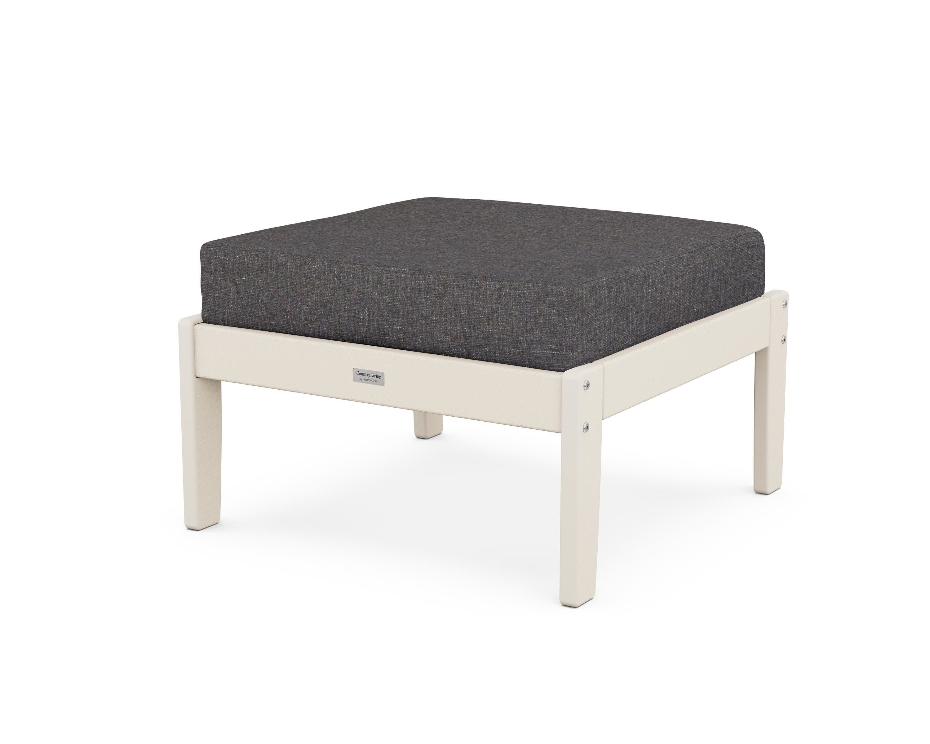 Cottage Deep Seating Ottoman in Sand / Ash Charcoal