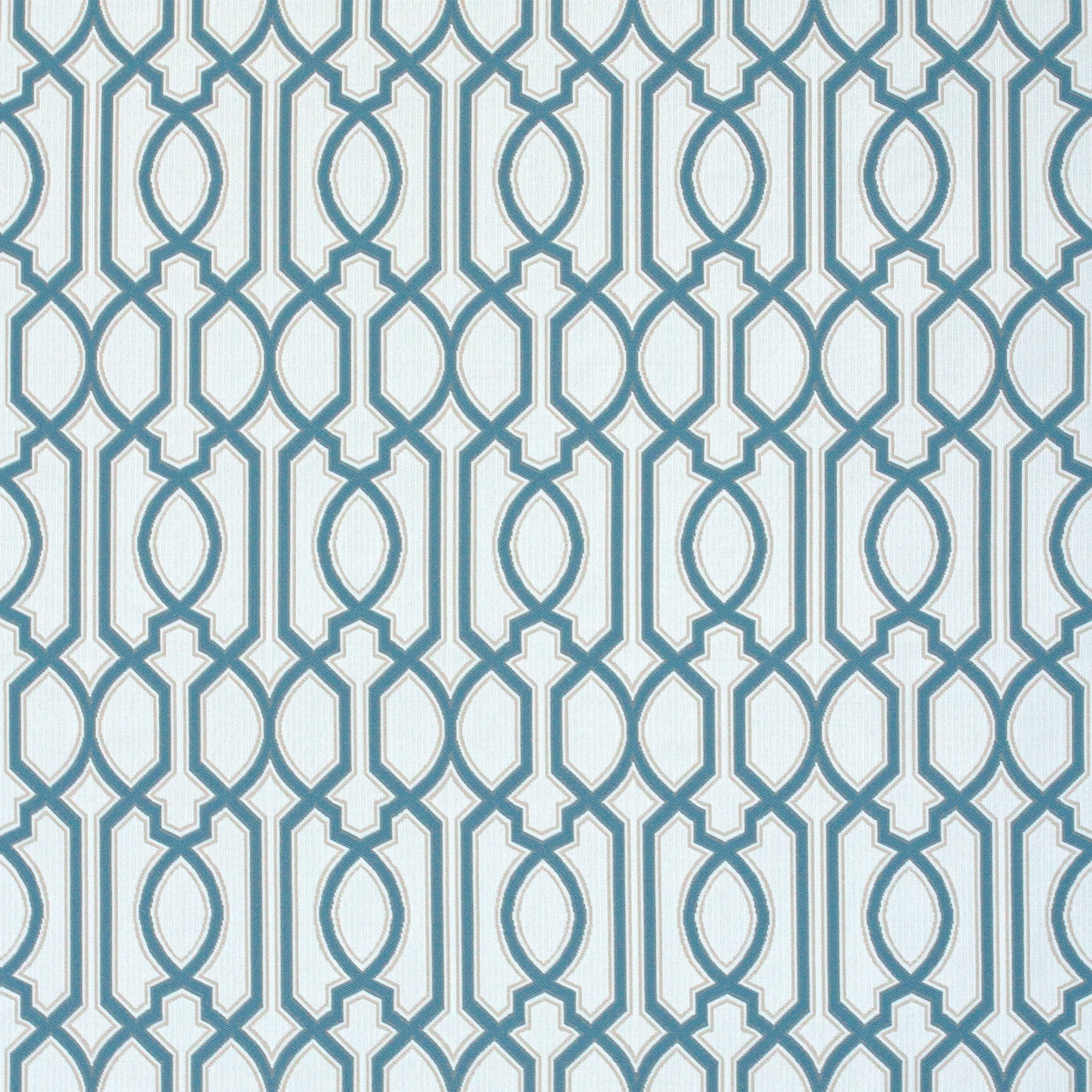 Standard Seat Cushion 17"D x 18.5"W x 2.5"H in Chelsey Trellis Cobalt