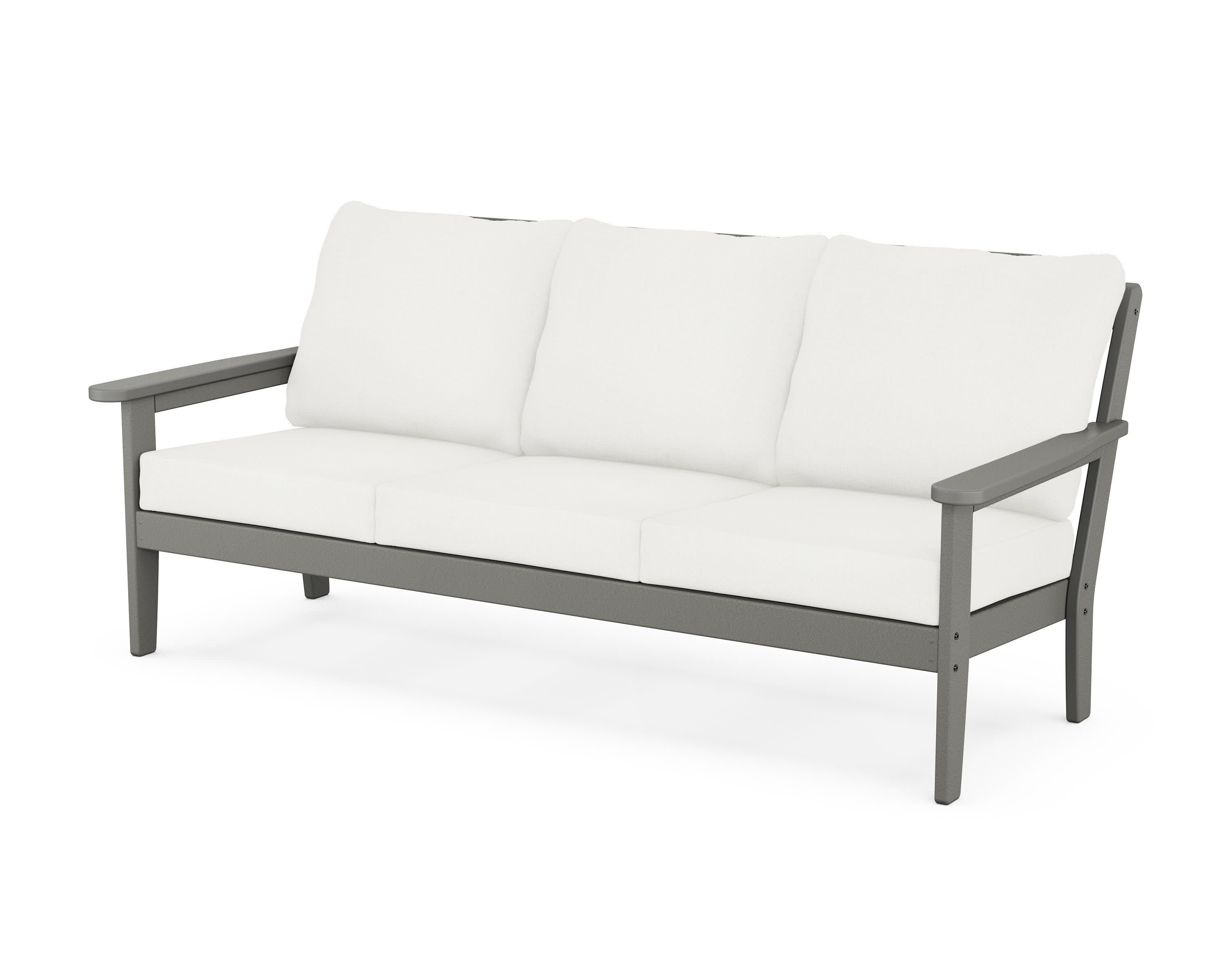 Cottage Deep Seating Sofa in Slate Grey / Natural Linen