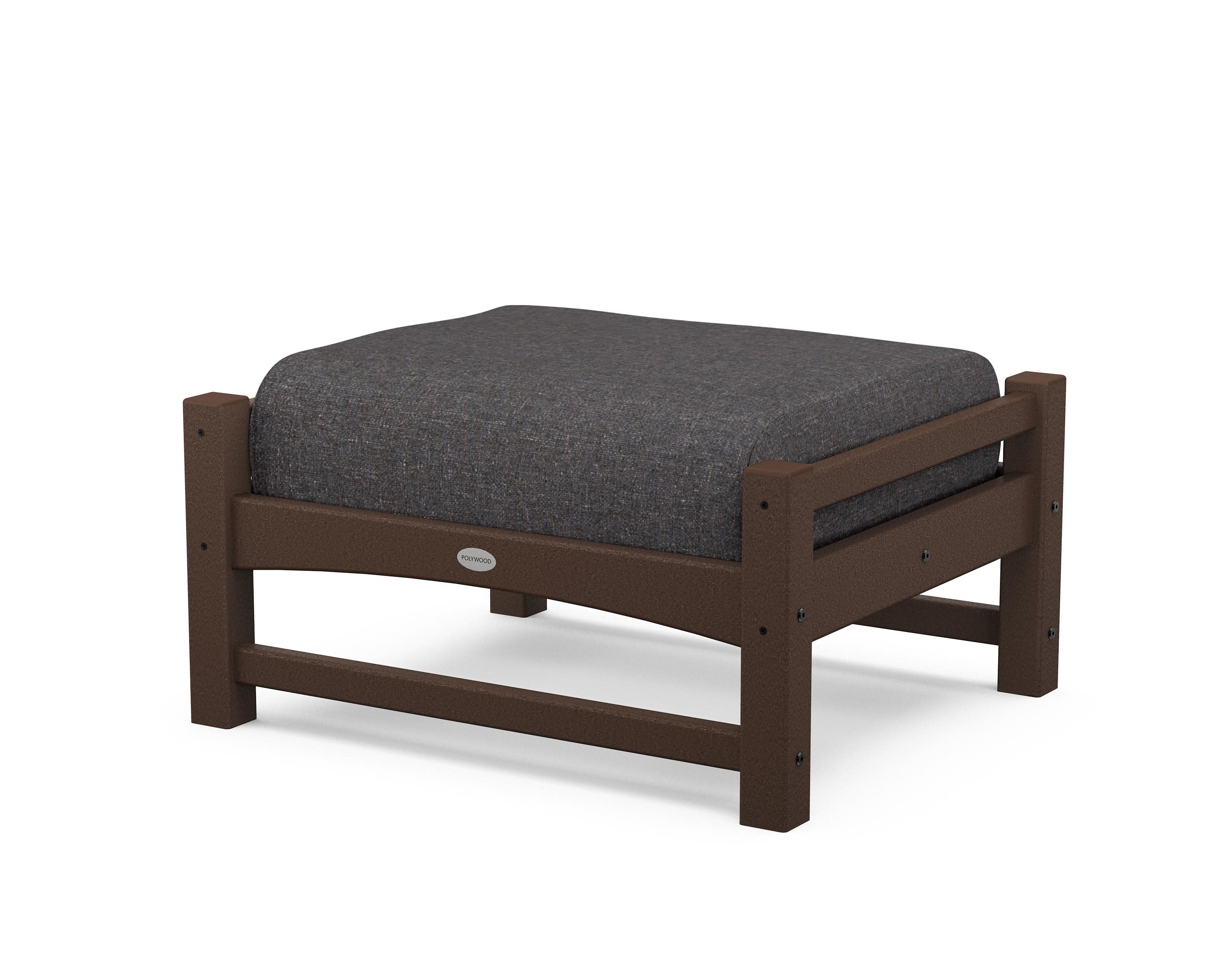 Club Ottoman in Mahogany / Ash Charcoal