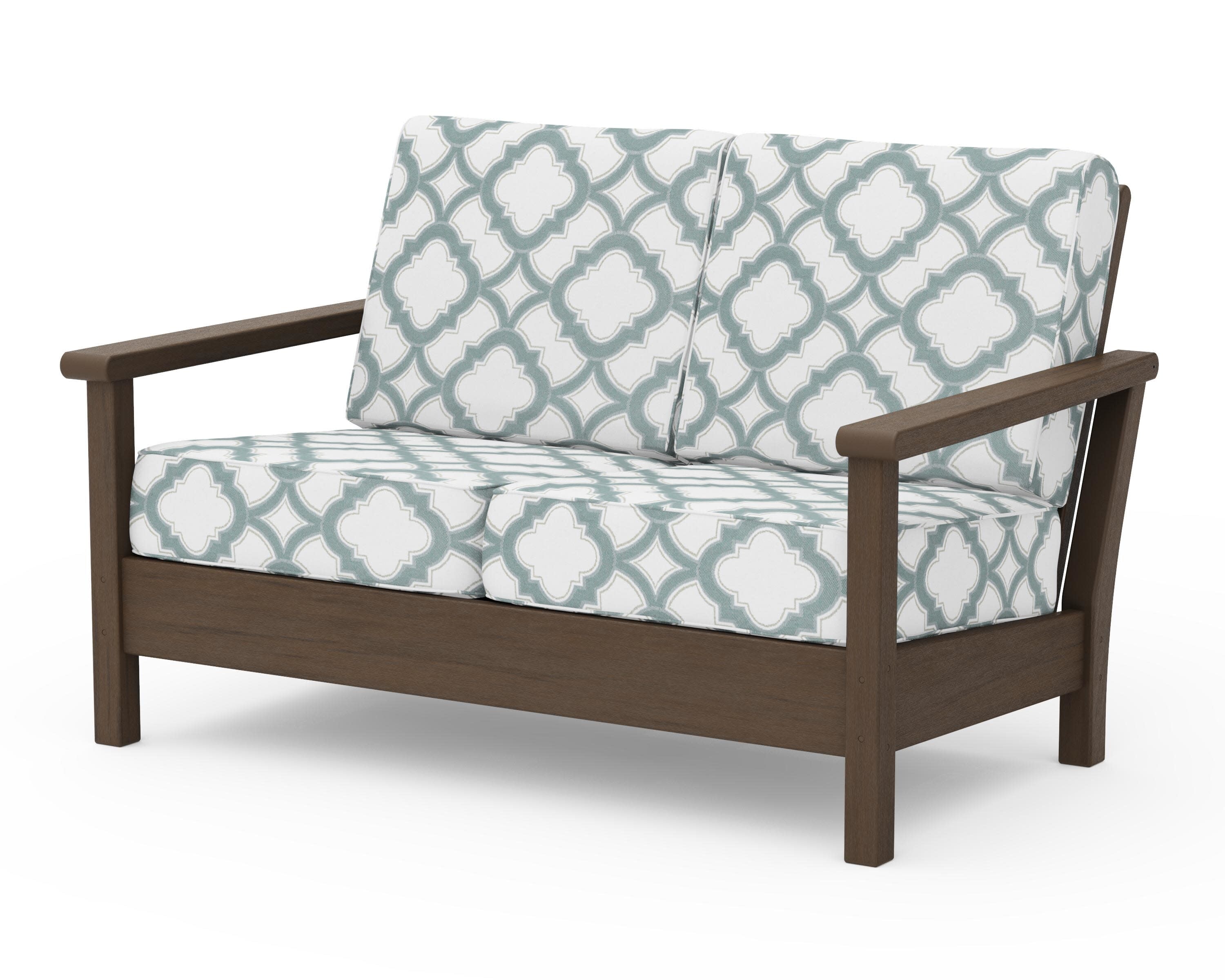 Harbour Deep Seating Loveseat in Kona / Trellis Glacier Spa