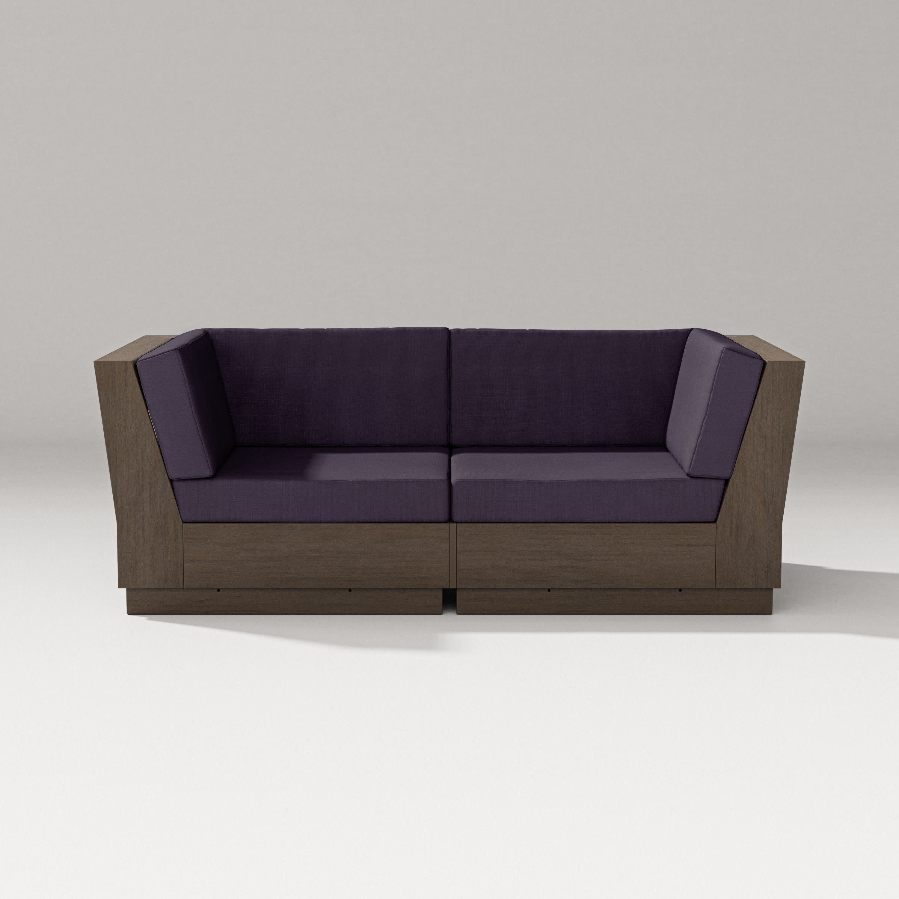 Elevate Loveseat Sectional in Kona / Navy Linen