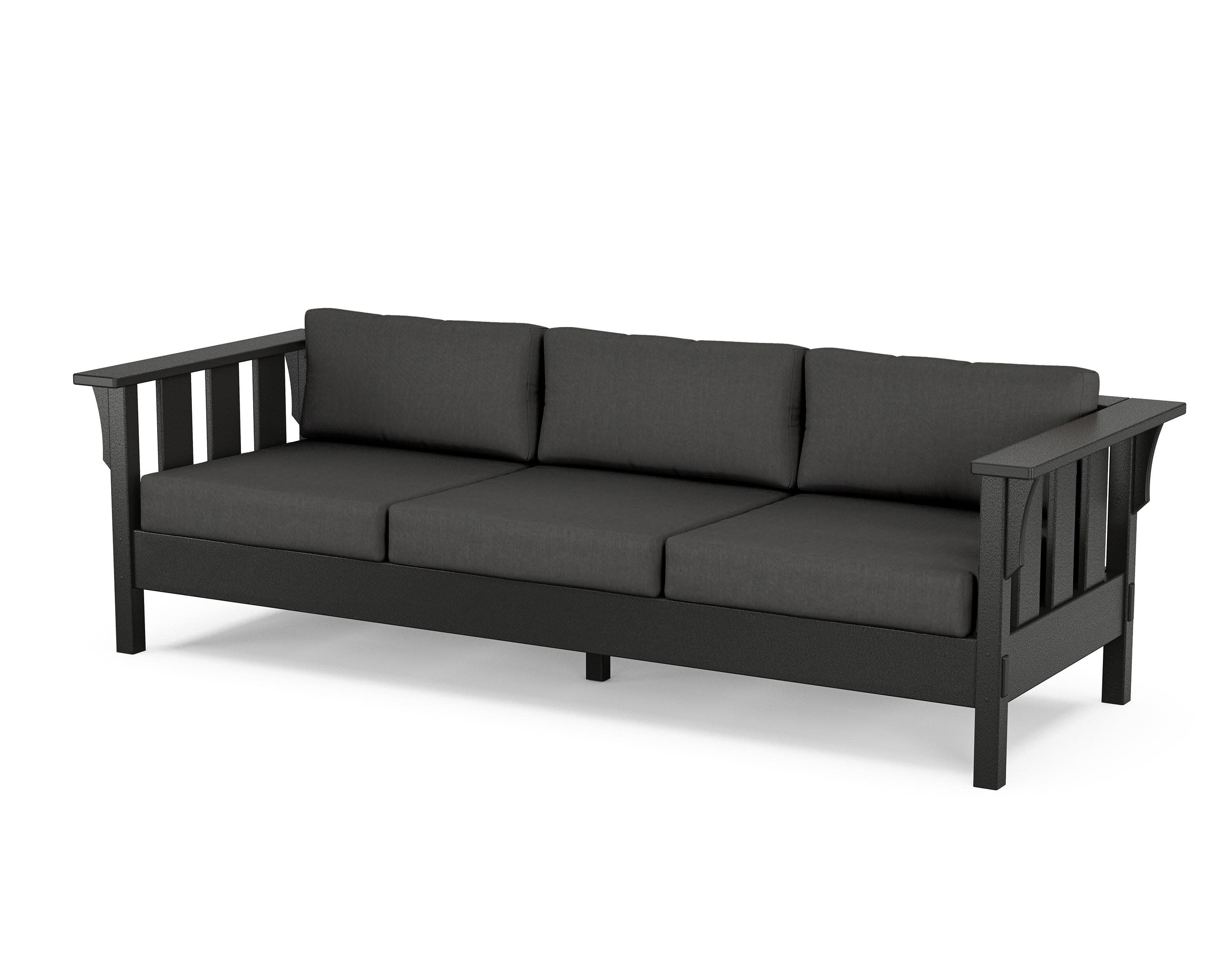 Acadia Deep Seating Sofa in Black / Spectrum Carbon