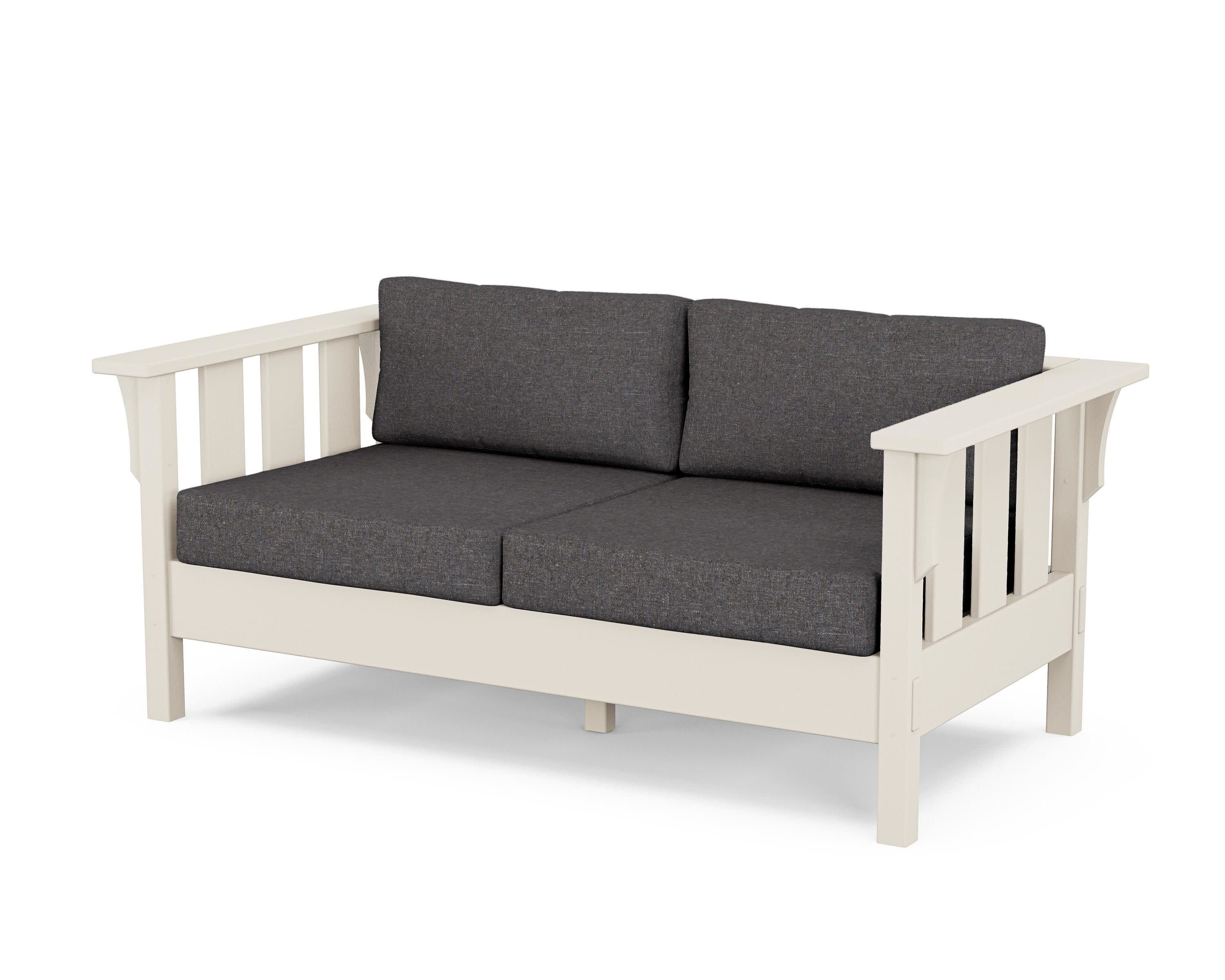 Acadia Deep Seating Loveseat in Sand / Ash Charcoal