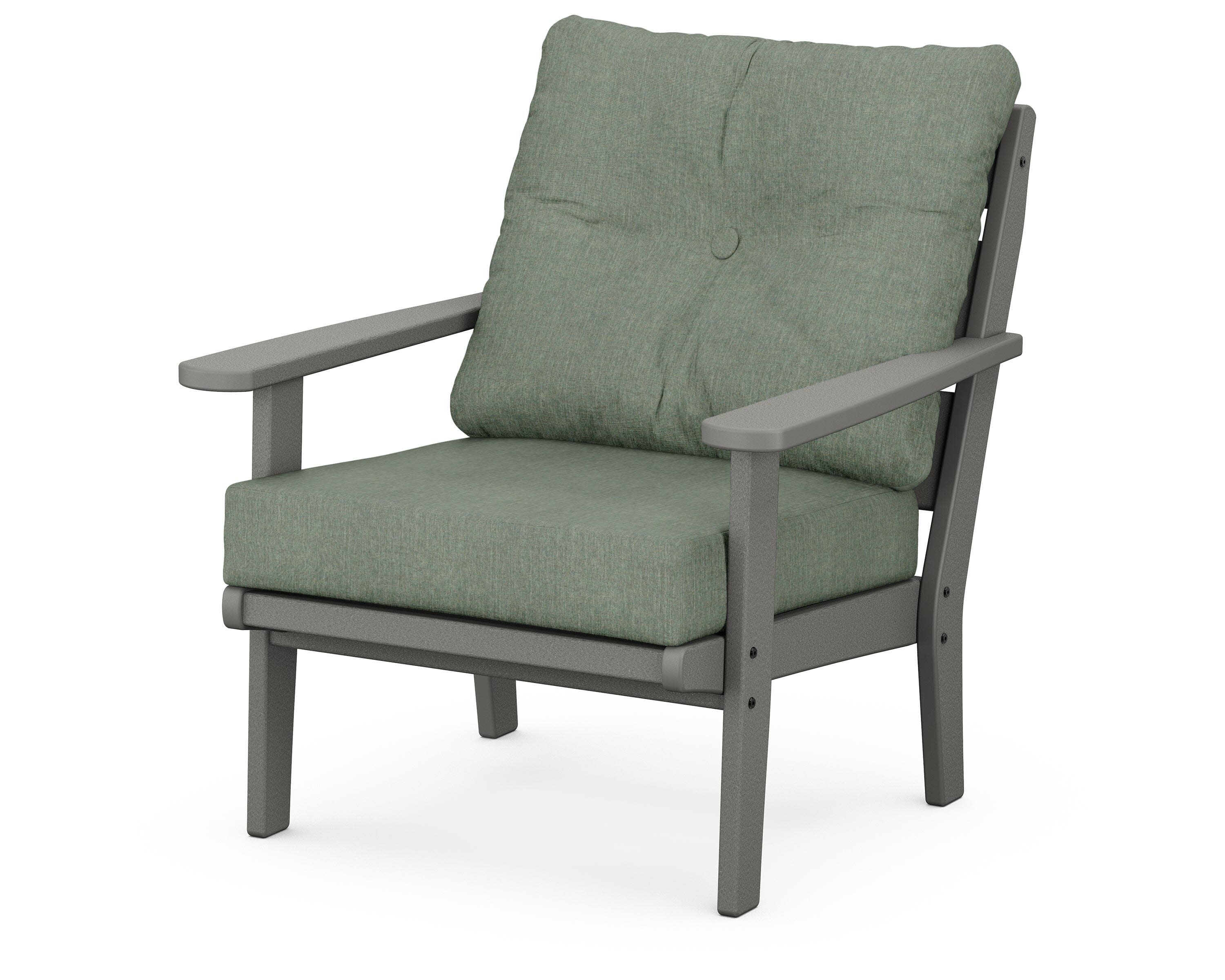Lakeside Deep Seating Chair in Slate Grey / Cast Sage