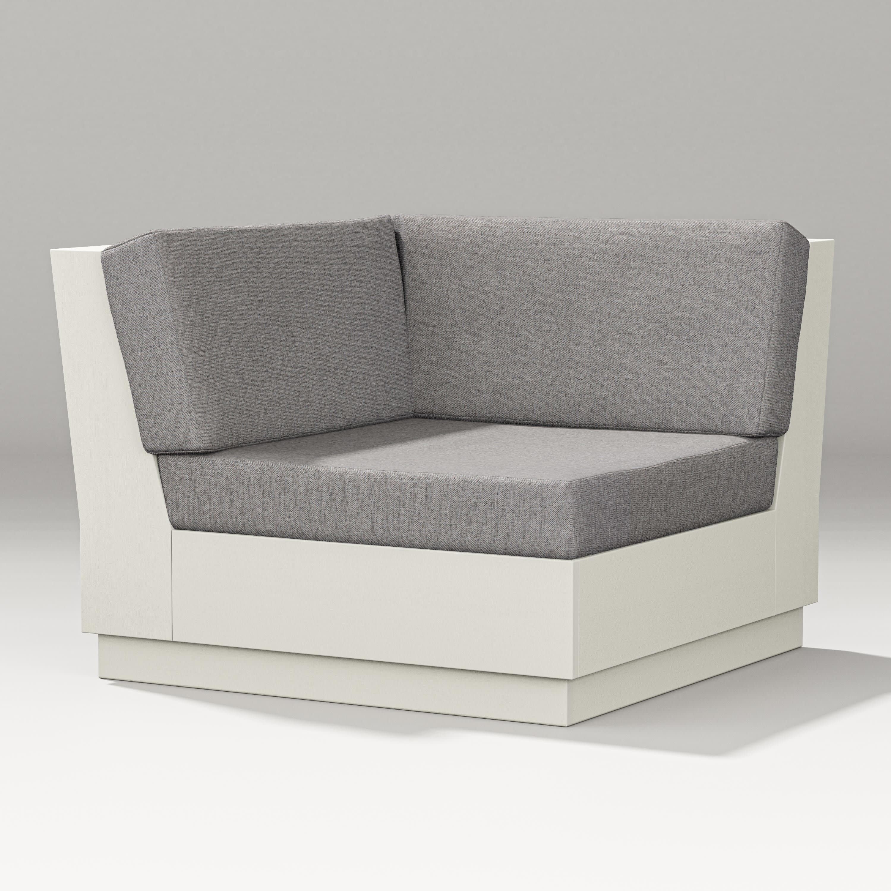 Elevate Modular Corner Chair in Vintage White / Grey Mist
