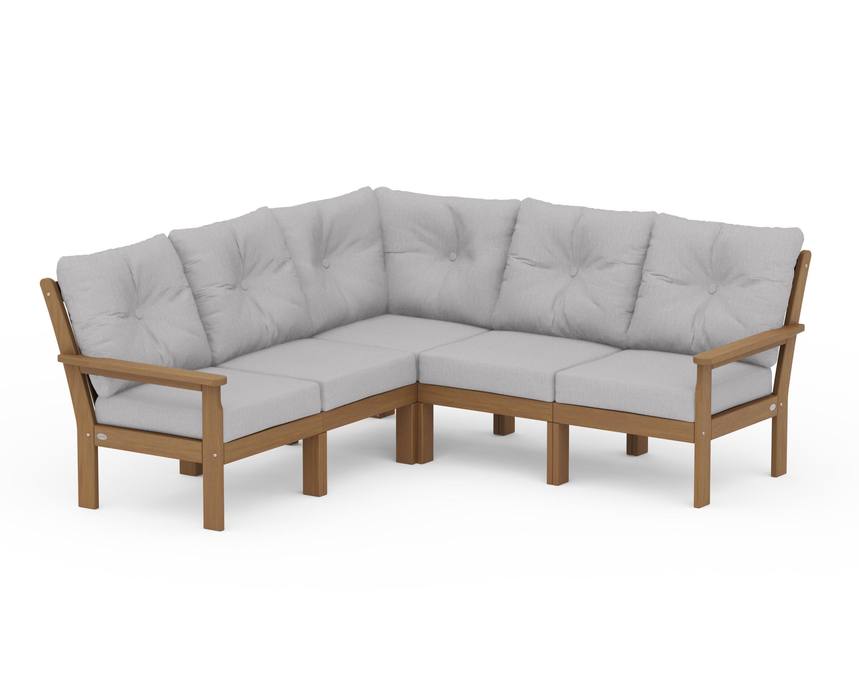 Vineyard 5-Piece Sectional in Natural / Granite