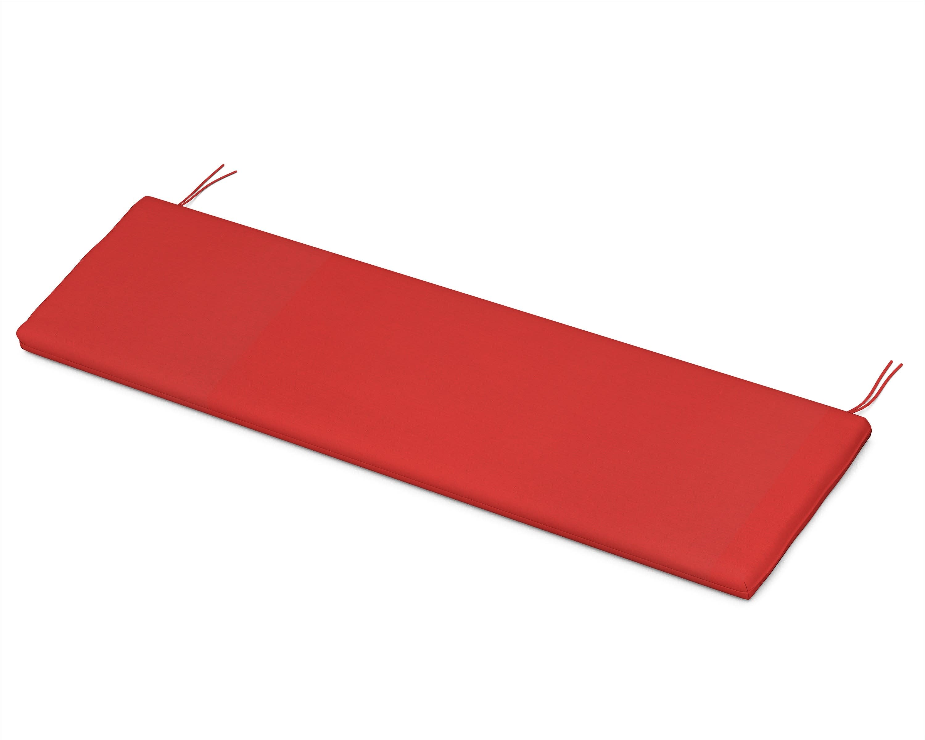 Ateeva Luxe 56" x 18" Outdoor Bench and Swing Cushion by POLYWOOD in Crimson Linen