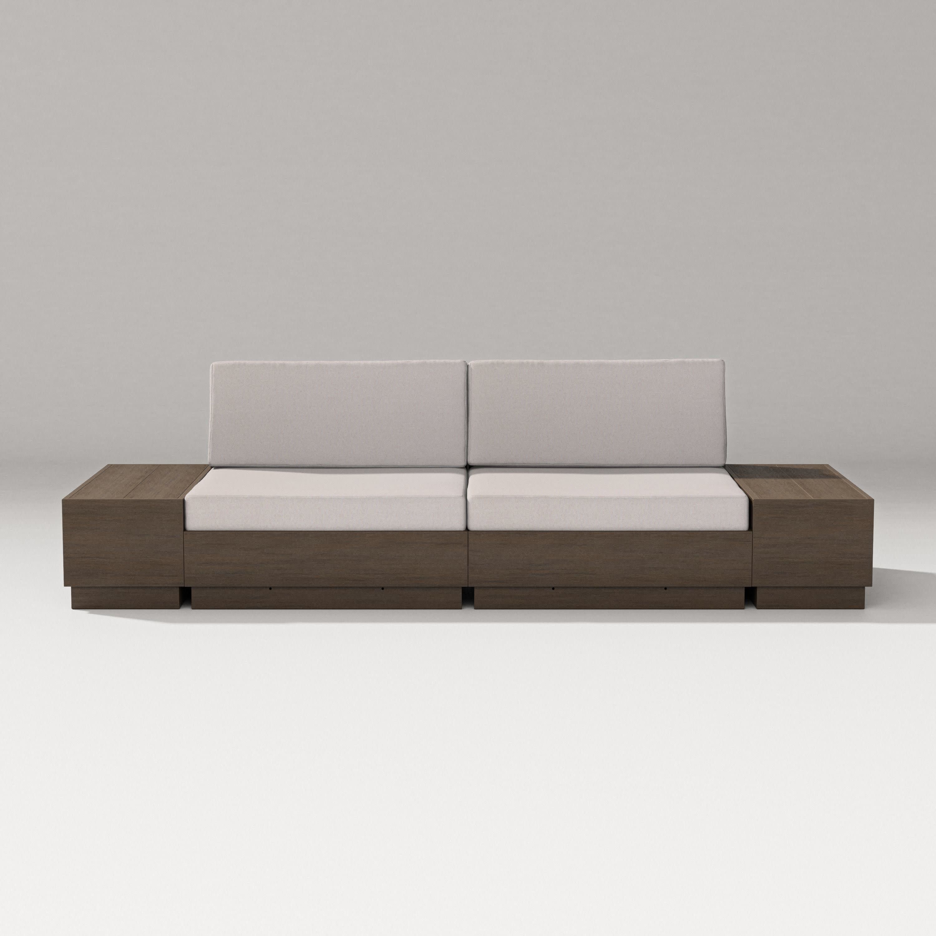 Elevate 4-Piece Loveseat Sectional in Kona / Dune Burlap