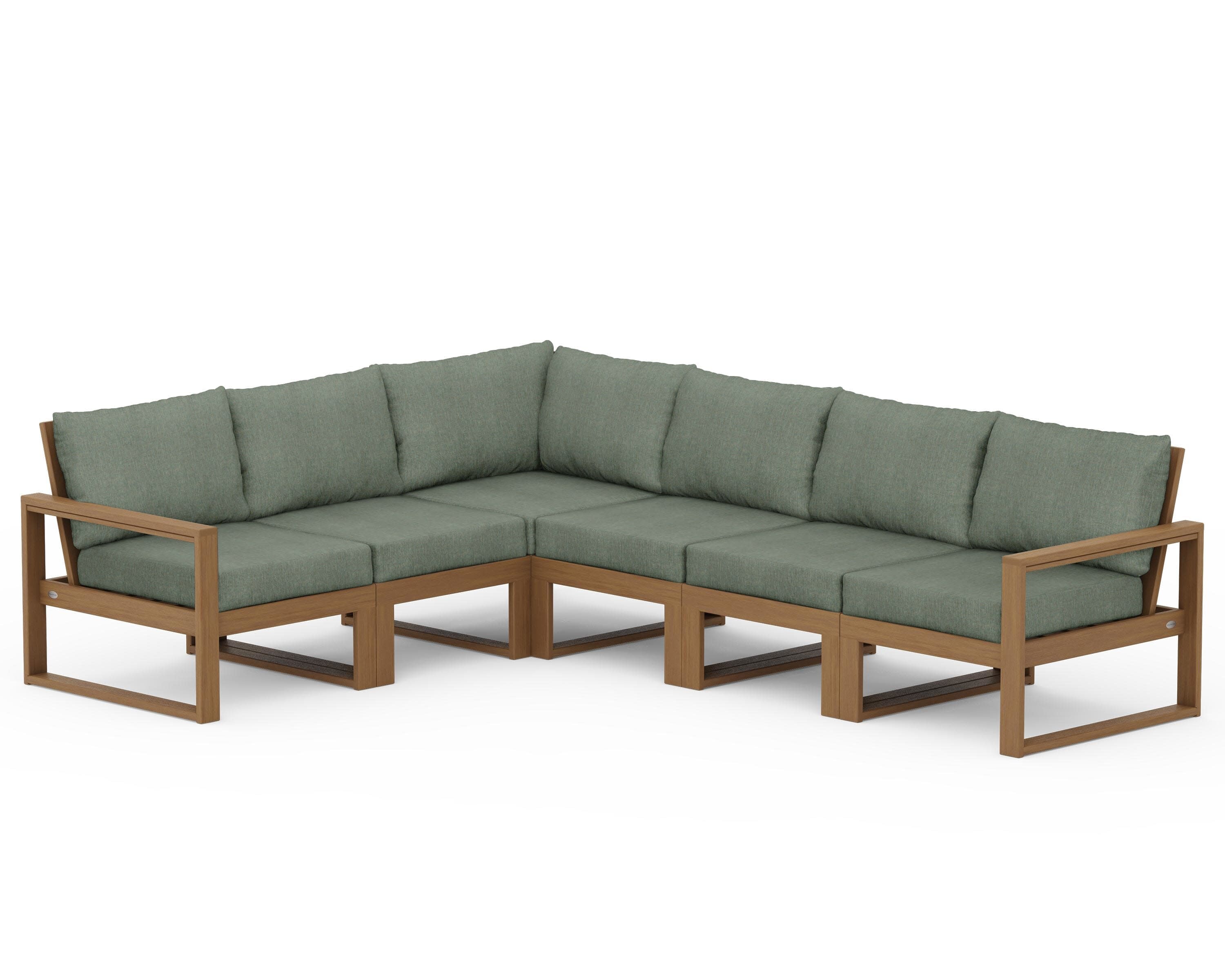 EDGE 6-Piece Modular Deep Seating Set in Natural / Cast Sage