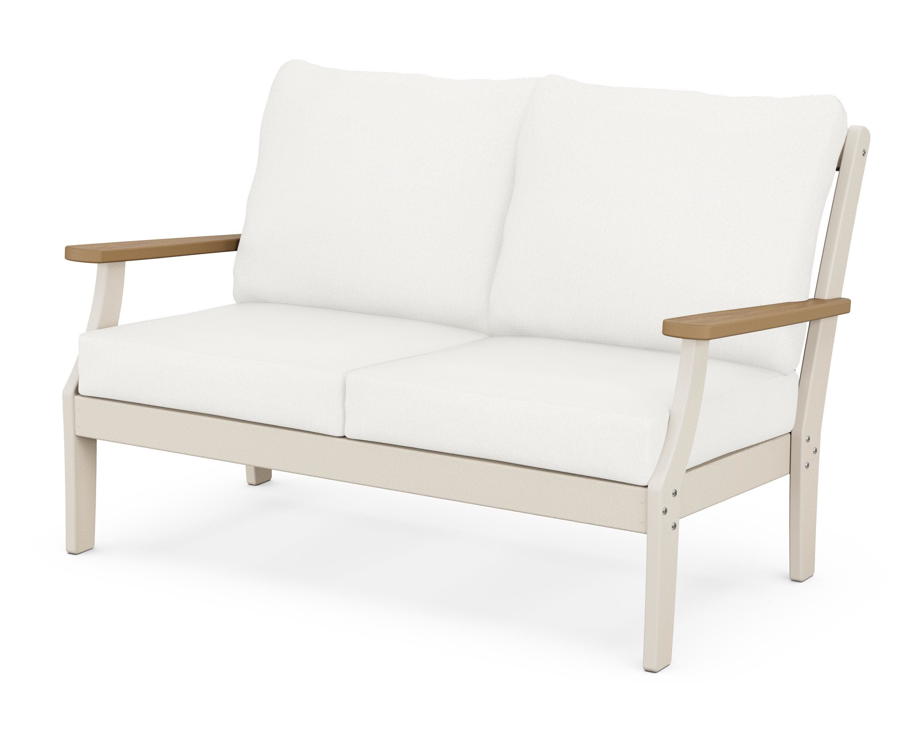 Braxton Deep Seating Loveseat in Sand / Natural / Natural Linen