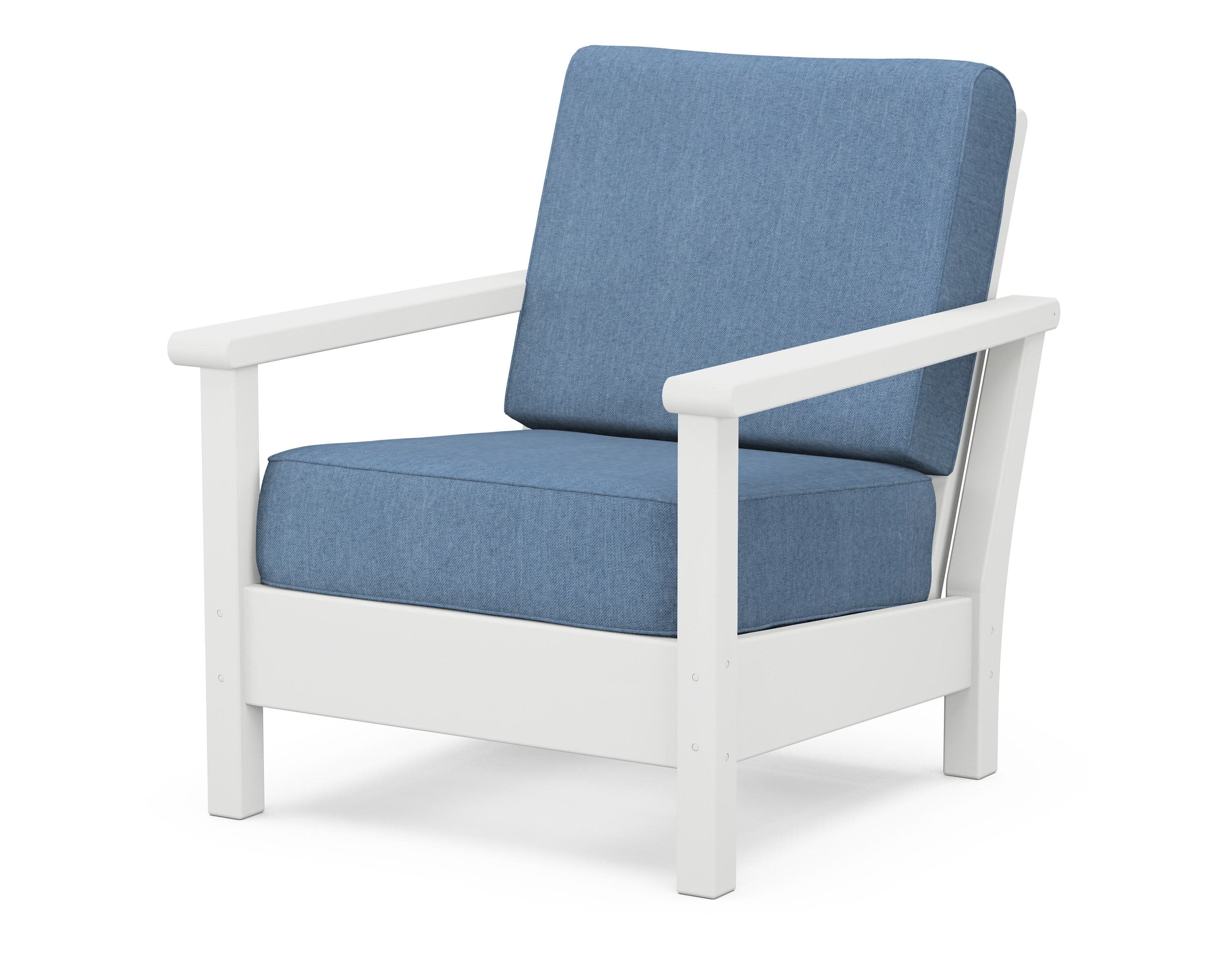 Harbour Deep Seating Chair in White / Sky Blue