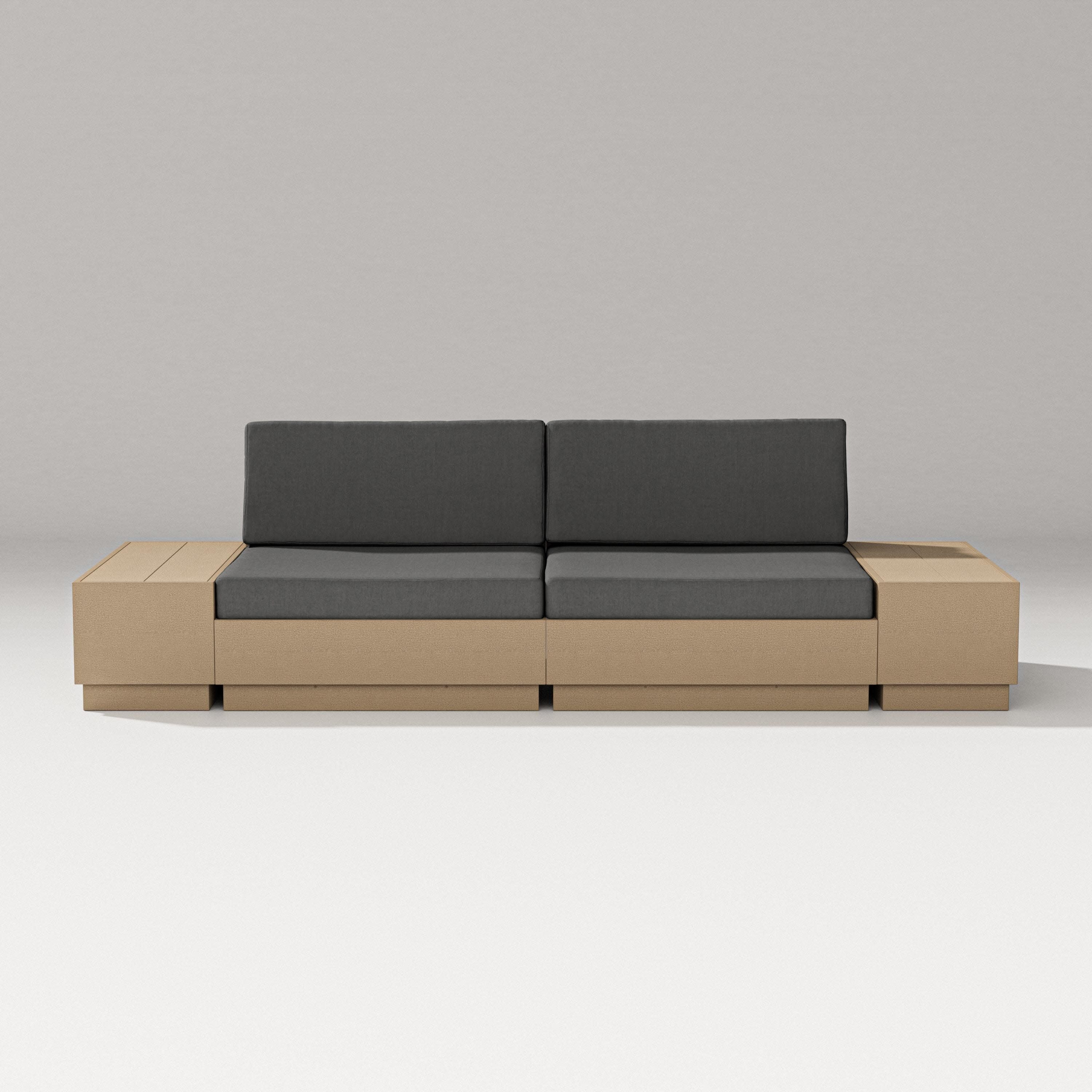 Elevate 4-Piece Loveseat Sectional in Vintage Sahara / Spectrum Carbon
