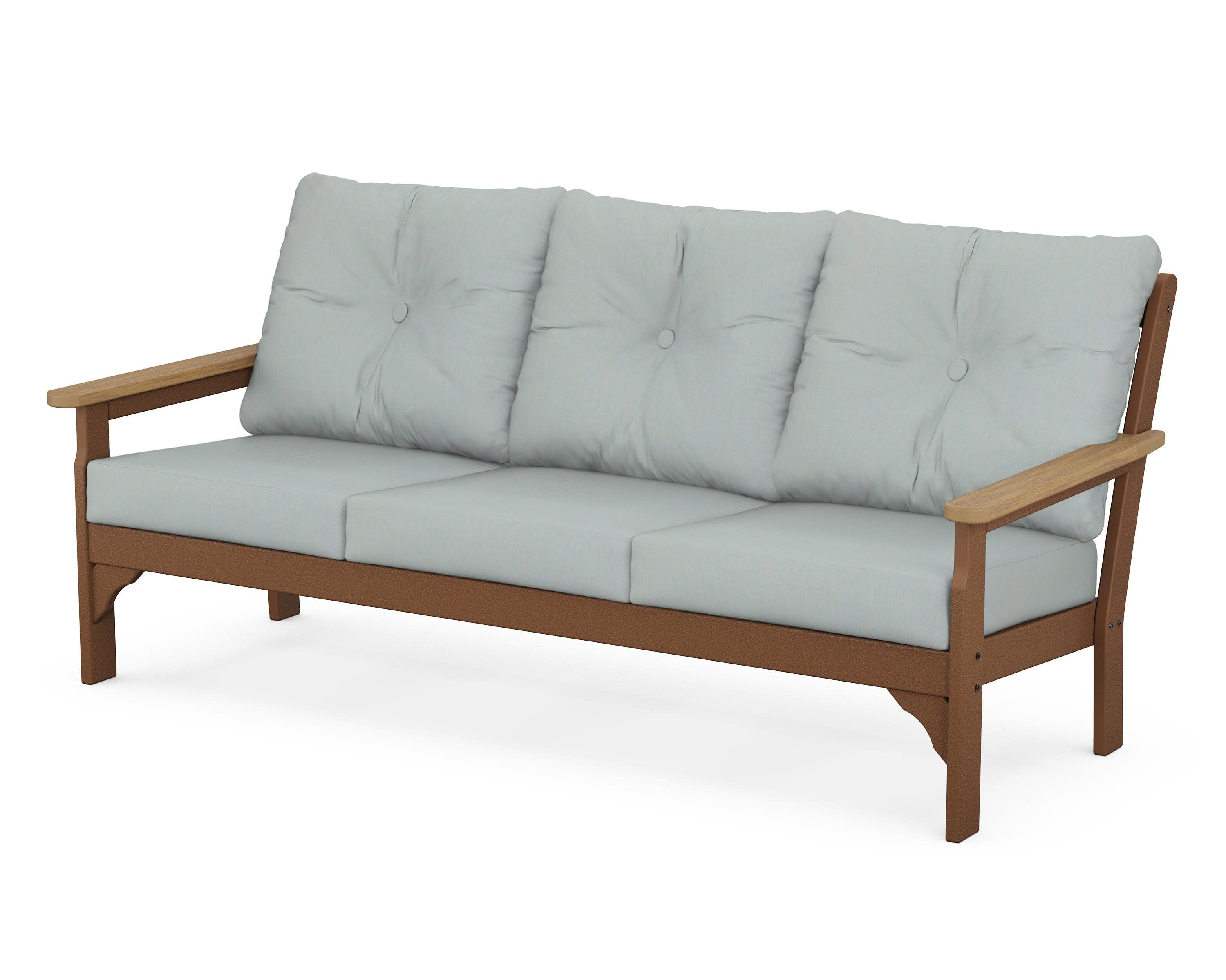 Vineyard Deep Seating Sofa in Teak / Natural / Spa