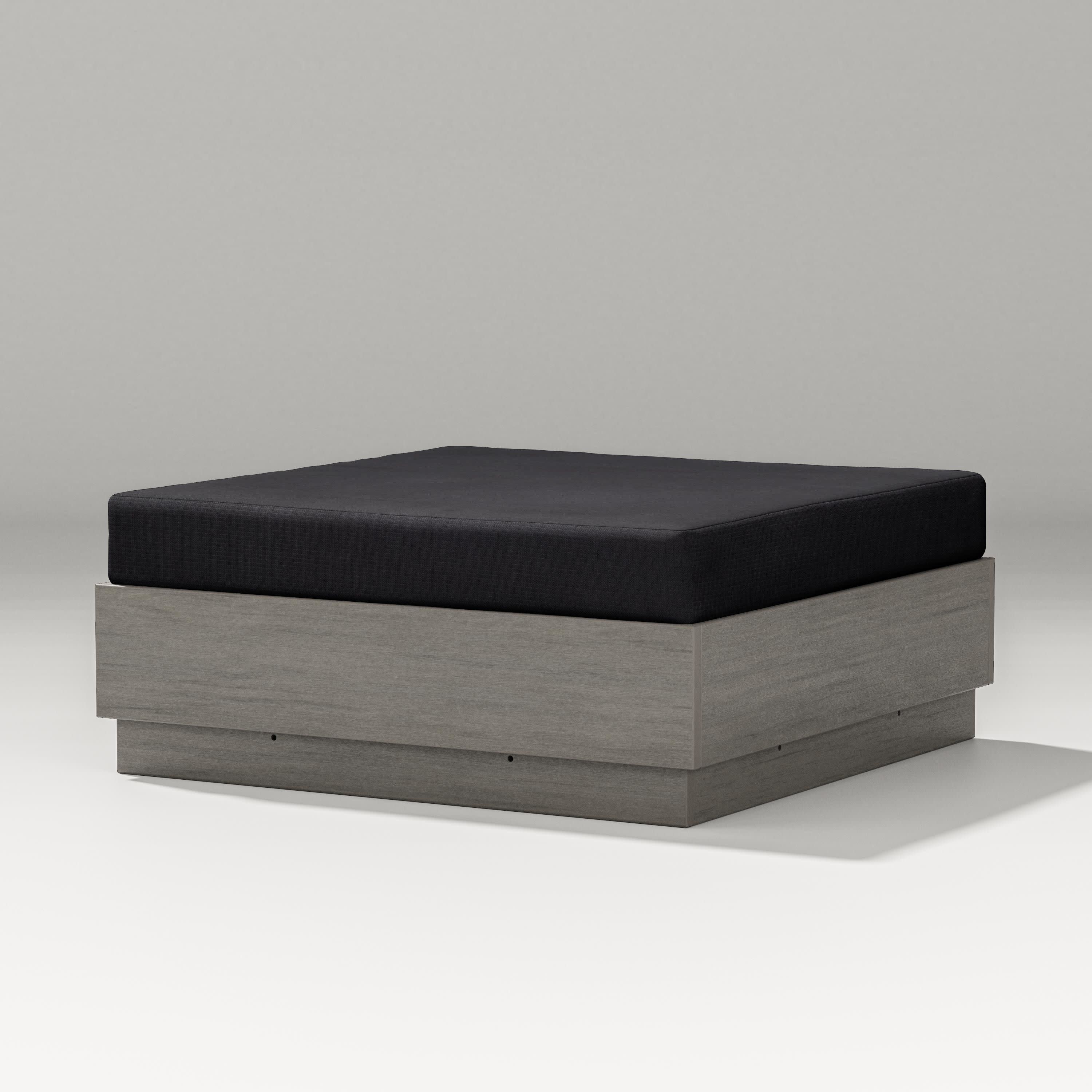Elevate Lounge Ottoman in Driftwood / Midnight Linen