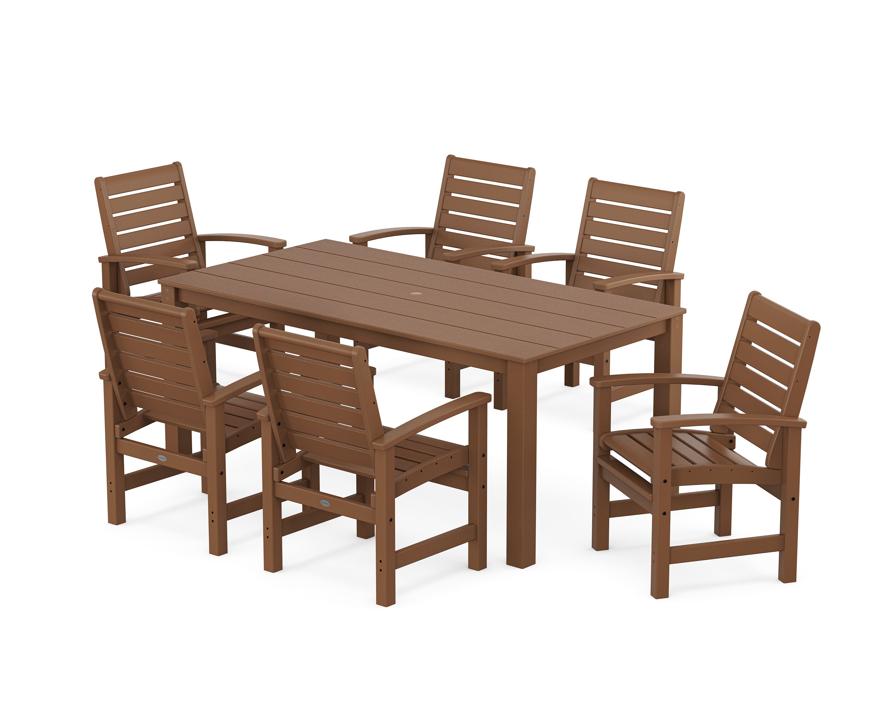 Signature 7-Piece Parsons Dining Set in Teak