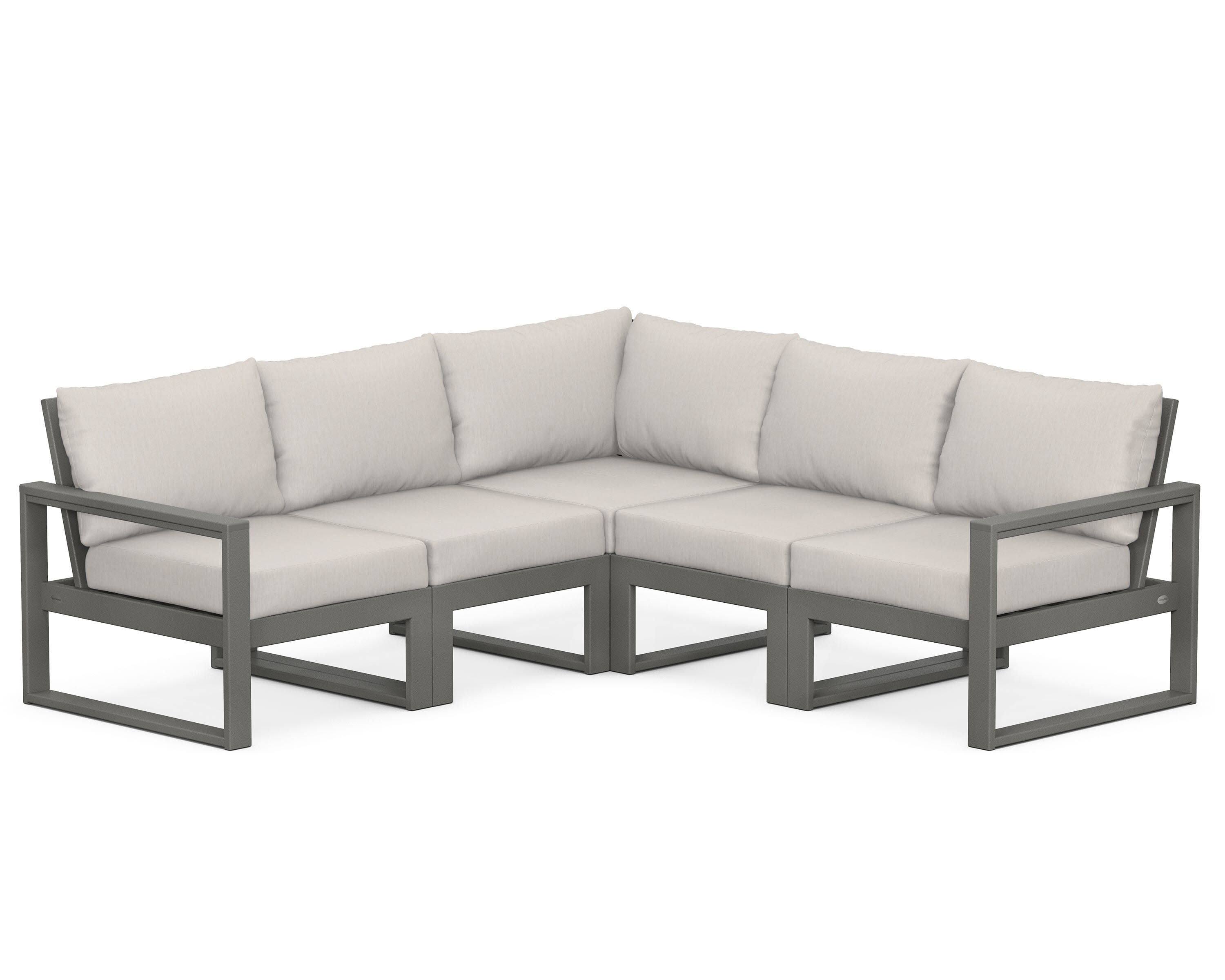 EDGE 5-Piece Modular Deep Seating Set in Slate Grey / Cast Ash