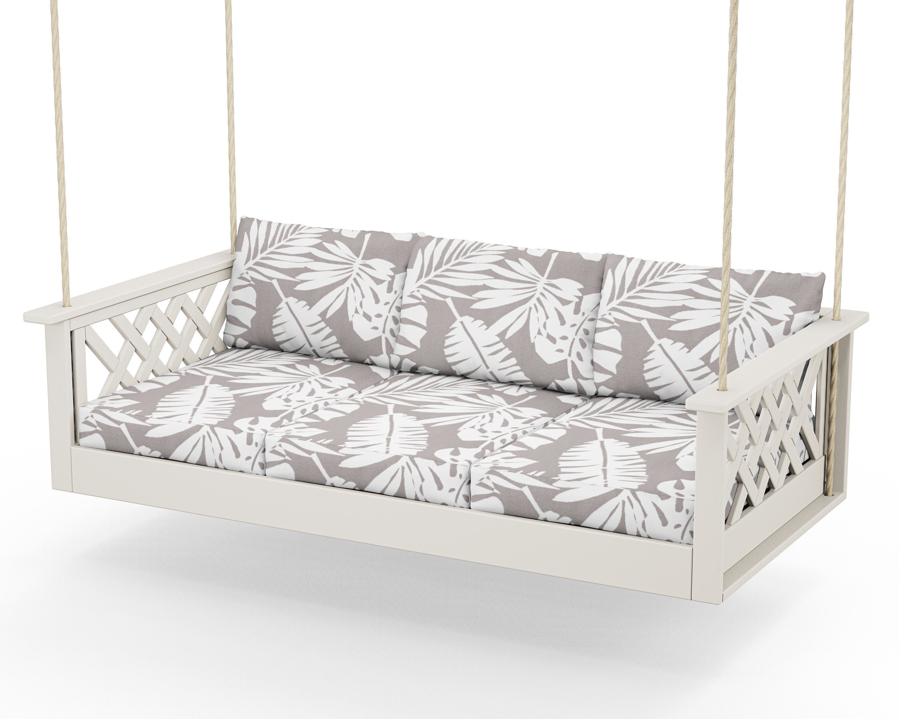 Wovendale Daybed Swing in Sand / Leaf Grey Mist