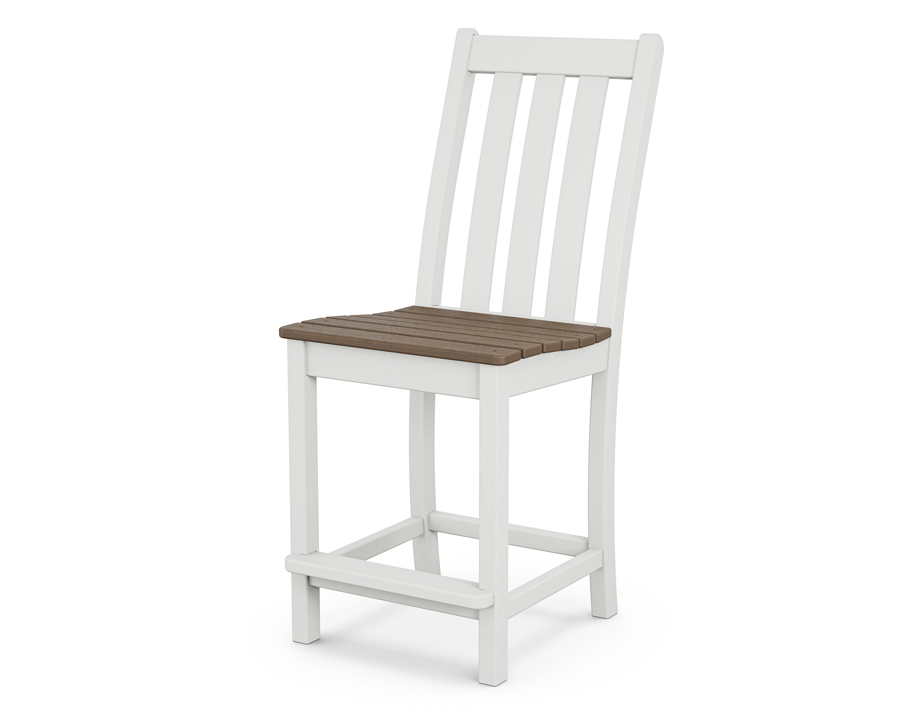Vineyard Counter Side Chair in White / Kona
