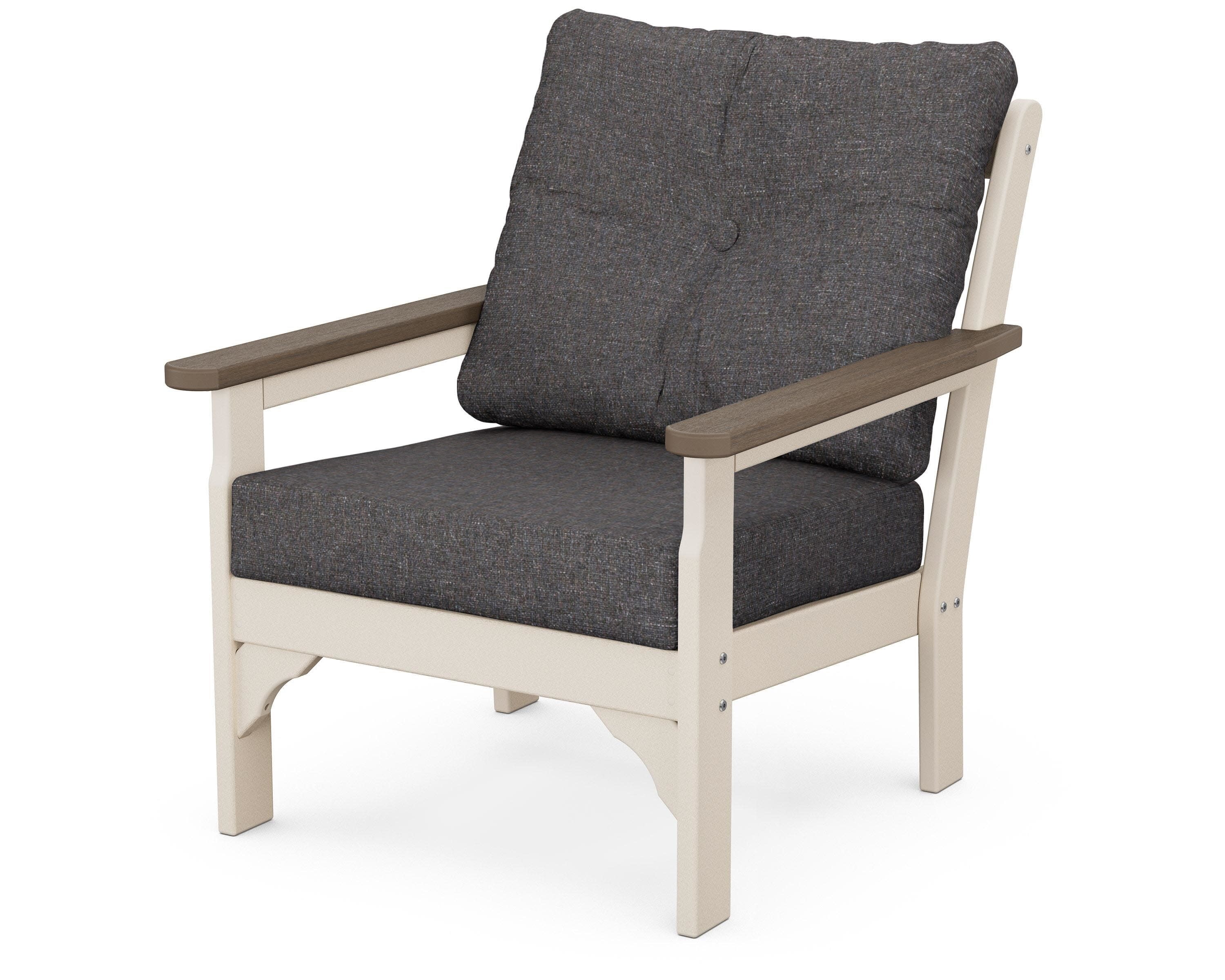 Vineyard Deep Seating Chair in Sand / Kona / Ash Charcoal