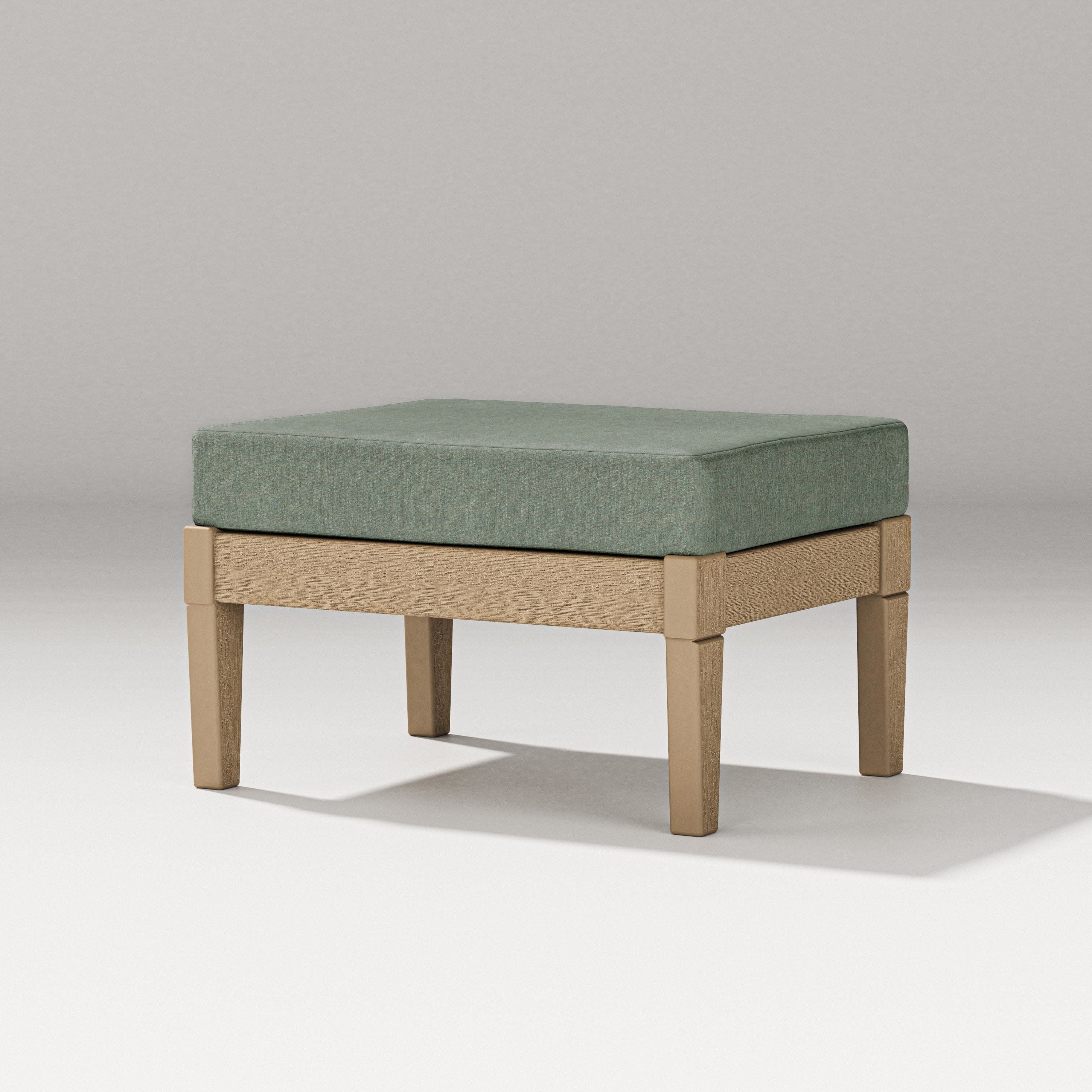 Estate Lounge Ottoman in Vintage Sahara / Cast Sage