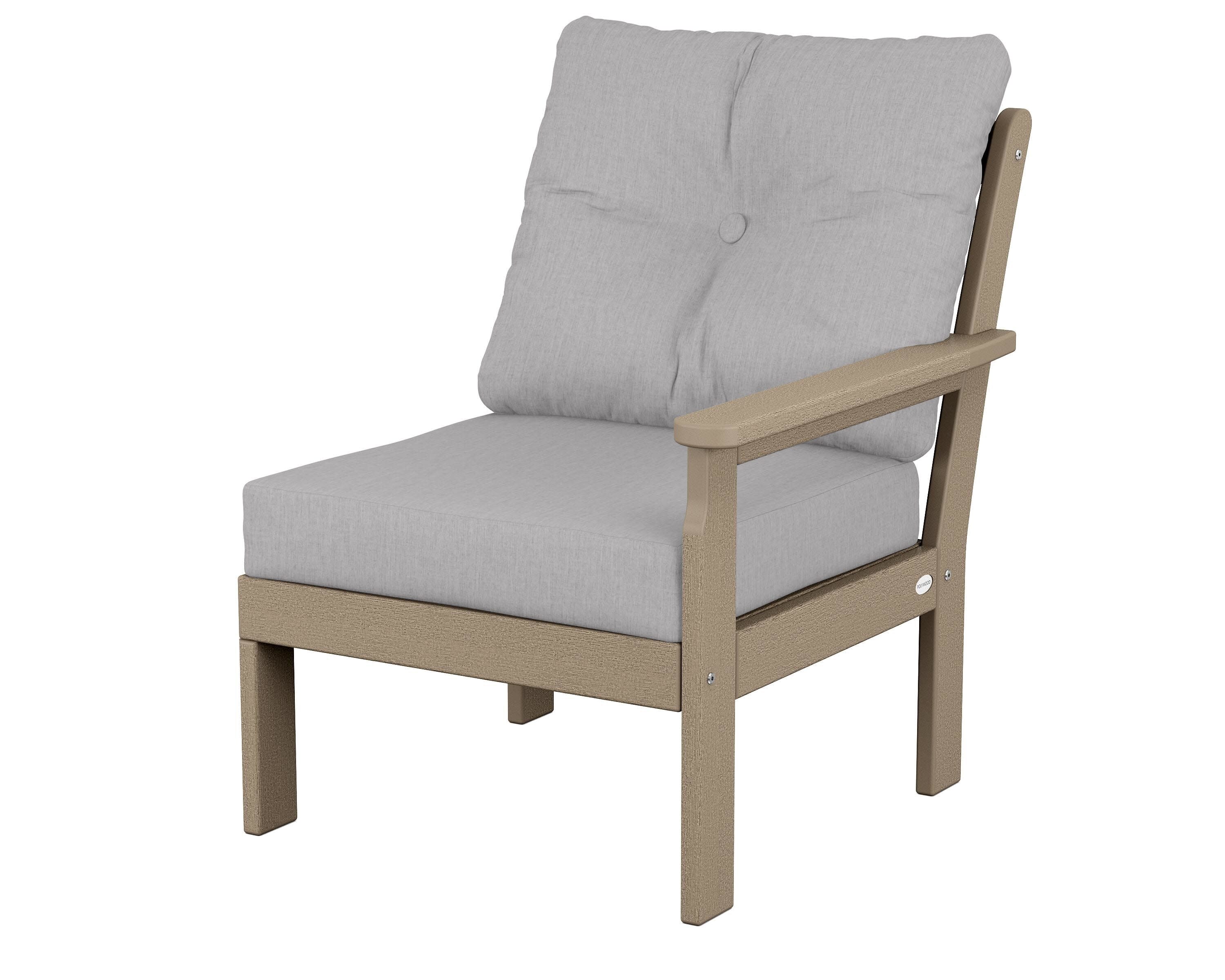 Vineyard Modular Right Arm Chair in Vintage Sahara / Granite