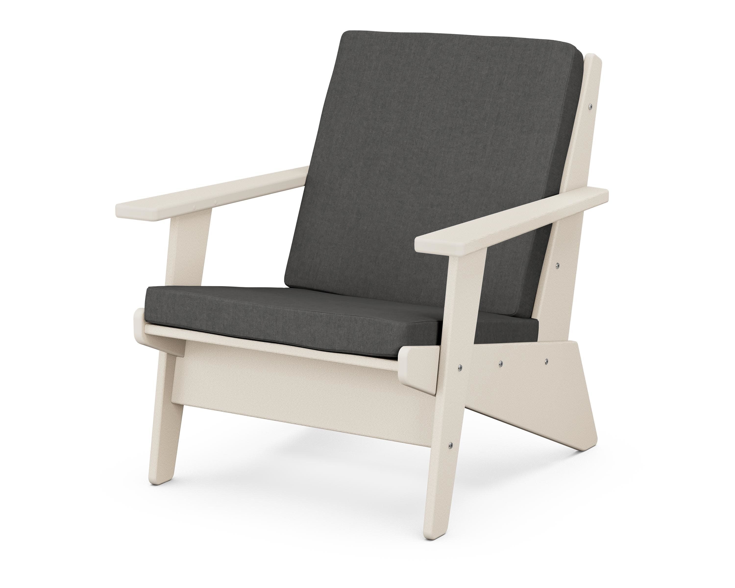 Riviera Modern Lounge Chair in Sand / Spectrum Carbon