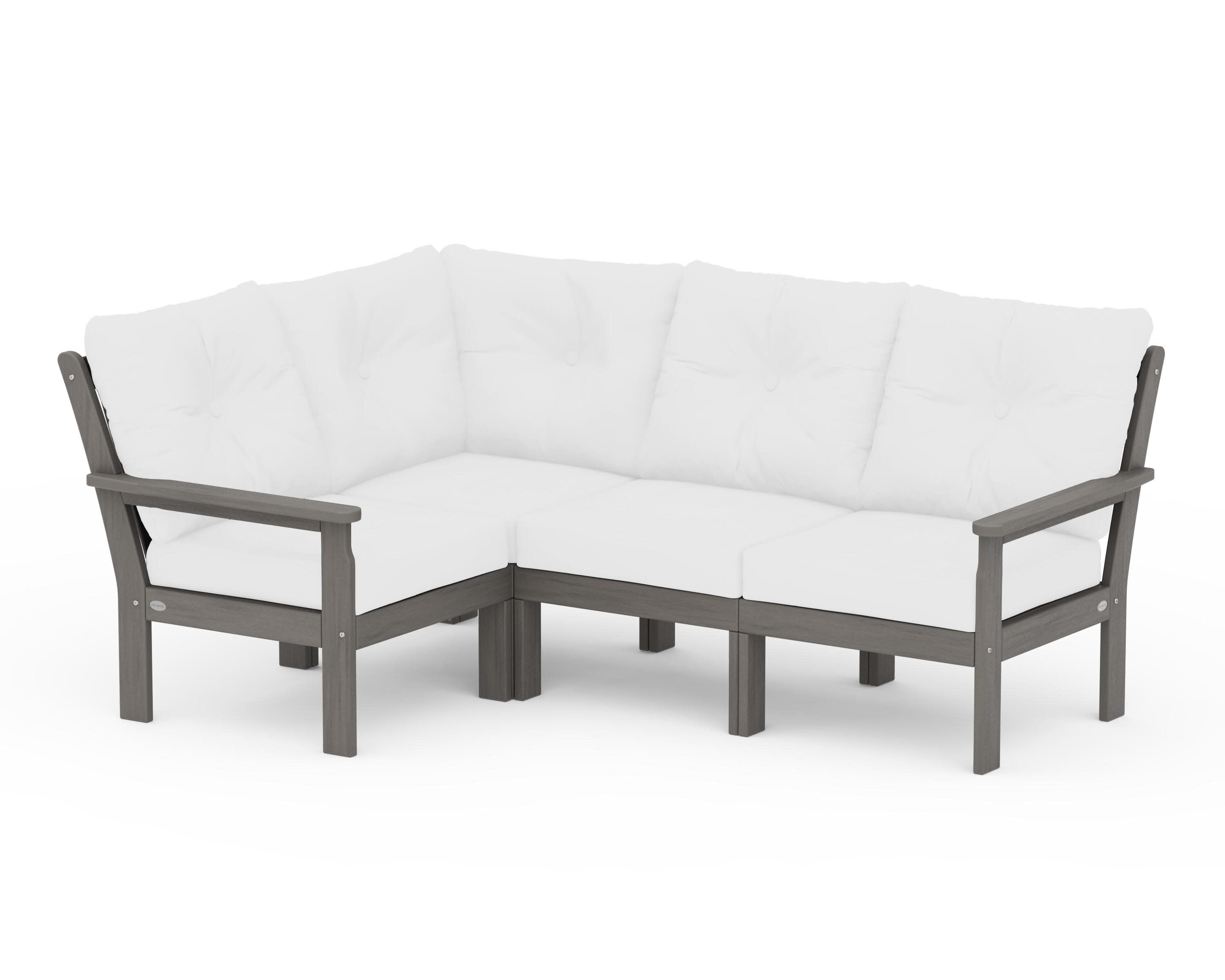 Vineyard 4-Piece Sectional in Driftwood / Natural