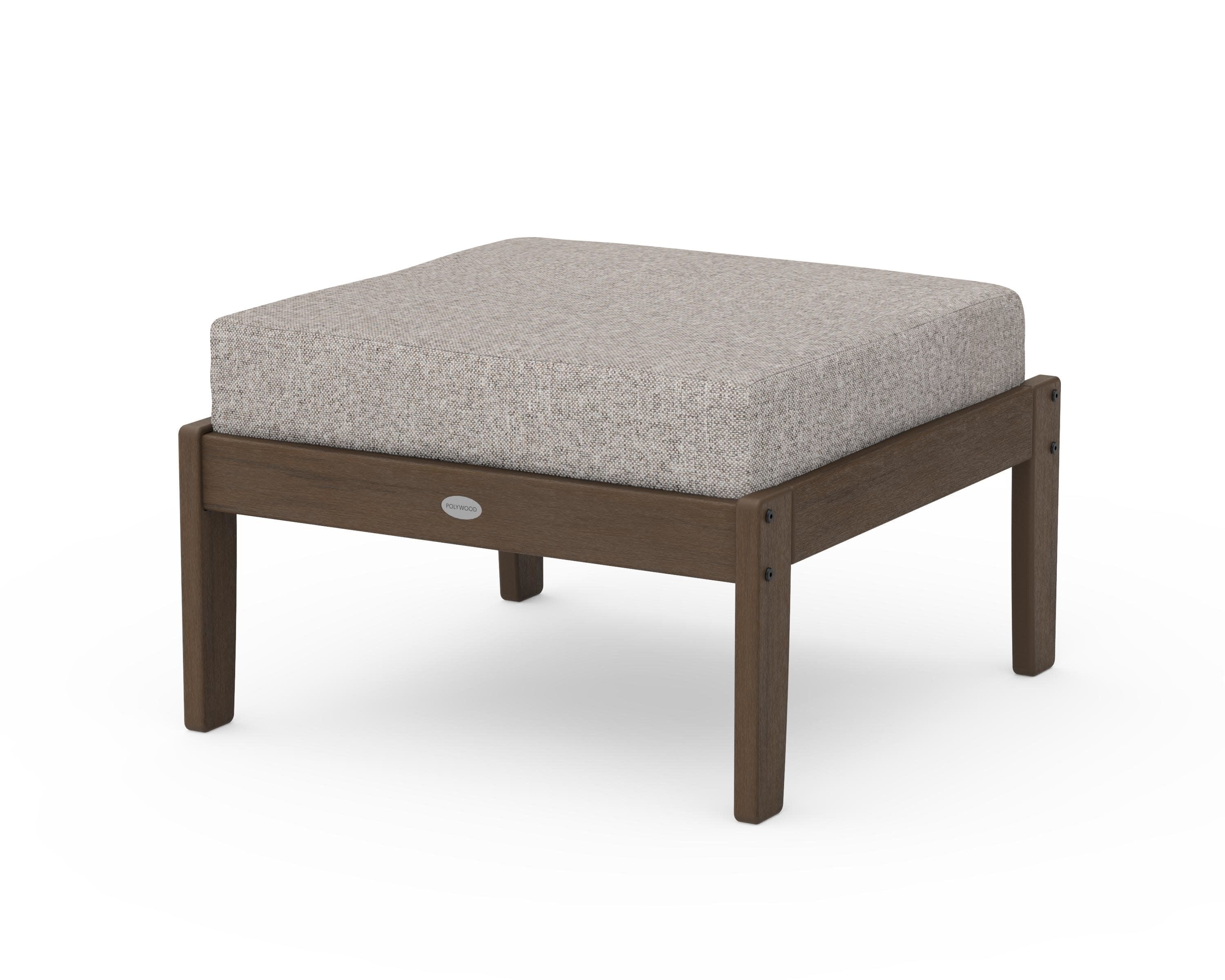 Braxton Deep Seating Ottoman in Kona / Weathered Tweed