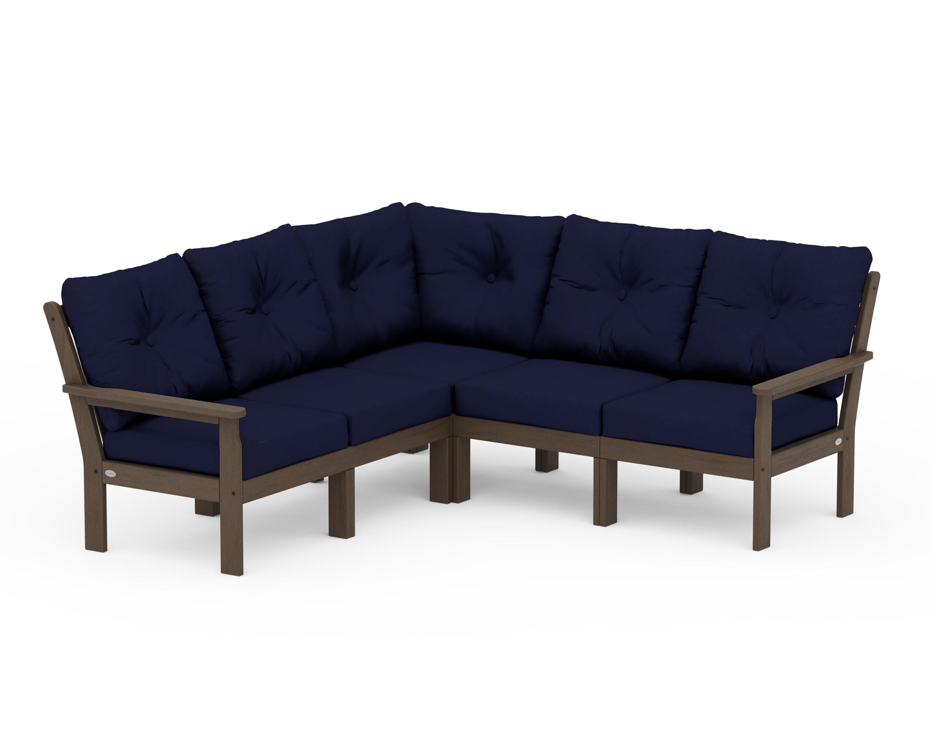 Vineyard 5-Piece Sectional in Kona / Navy