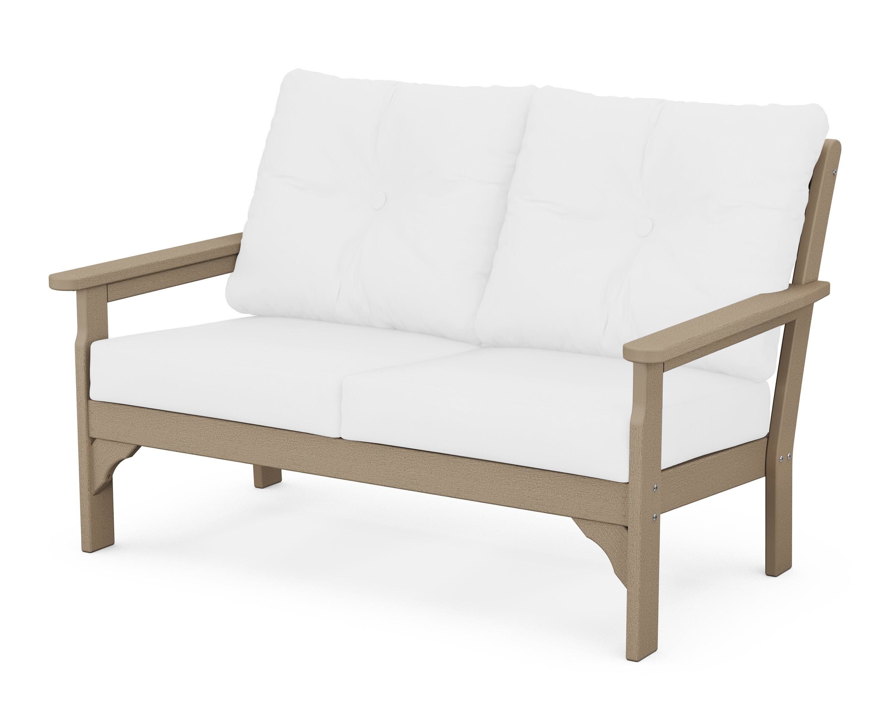 Vineyard Deep Seating Loveseat in Vintage Sahara / Natural