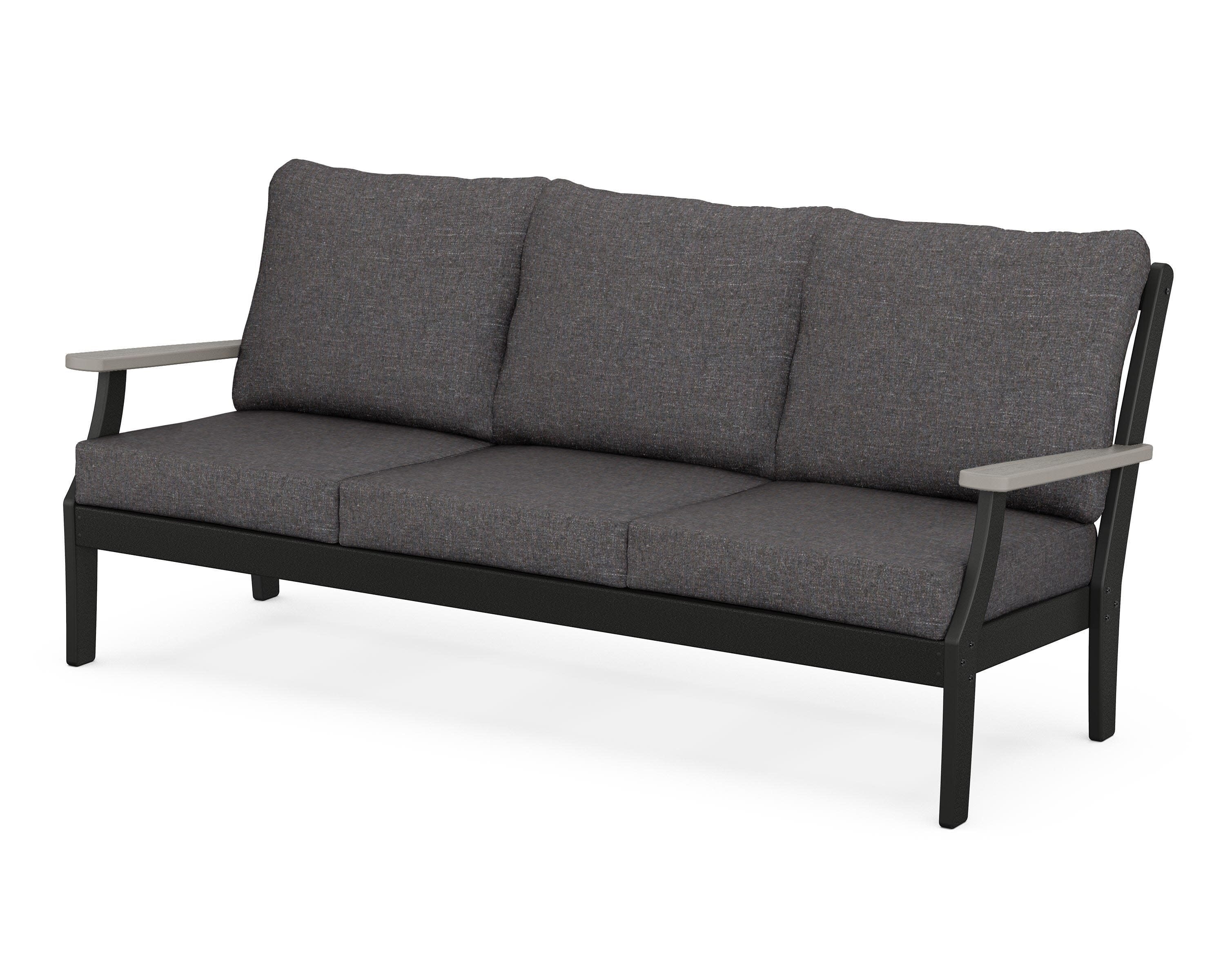 Braxton Deep Seating Sofa in Black / Driftwood / Ash Charcoal