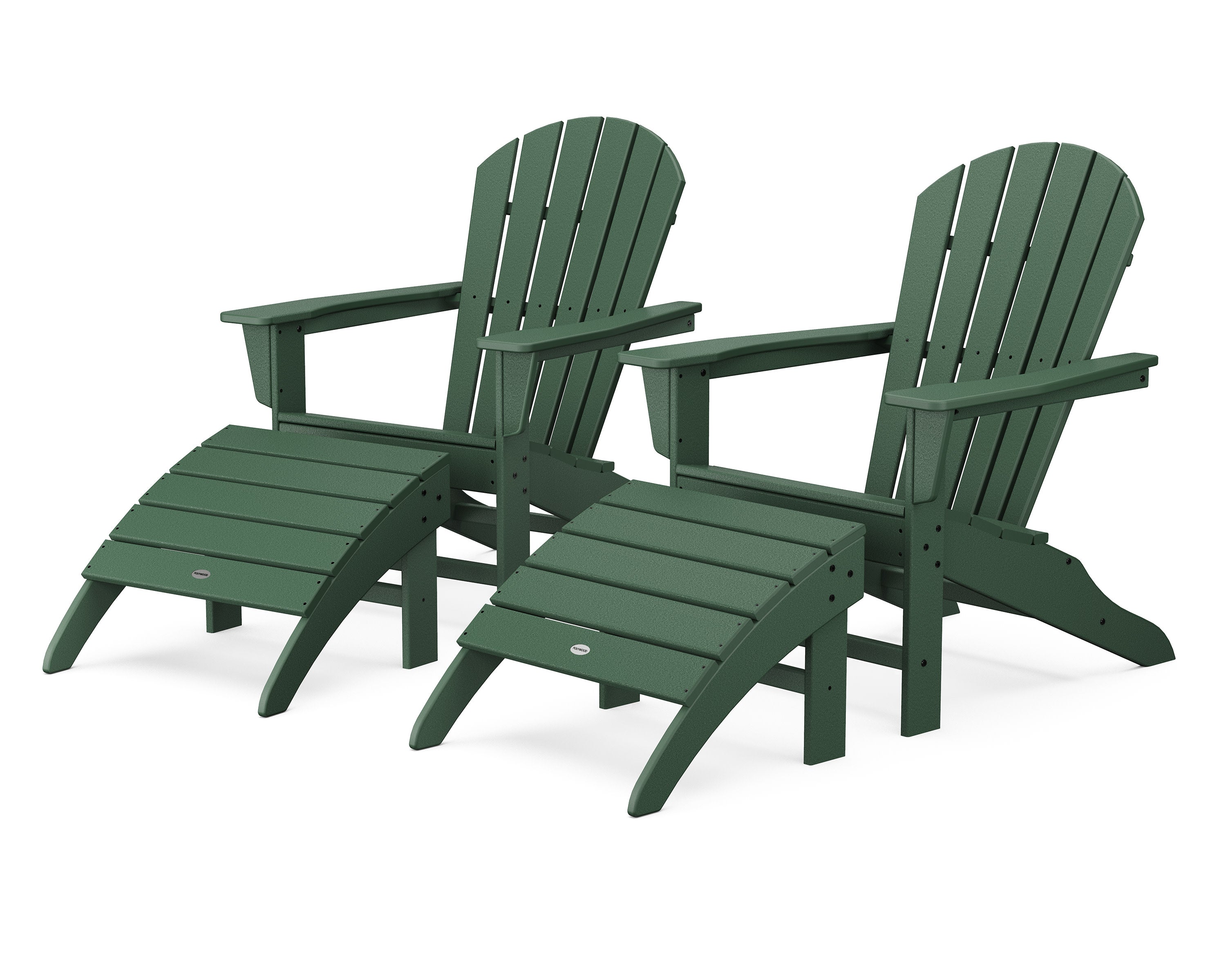 South Beach 4-Piece Adirondack Set in Green